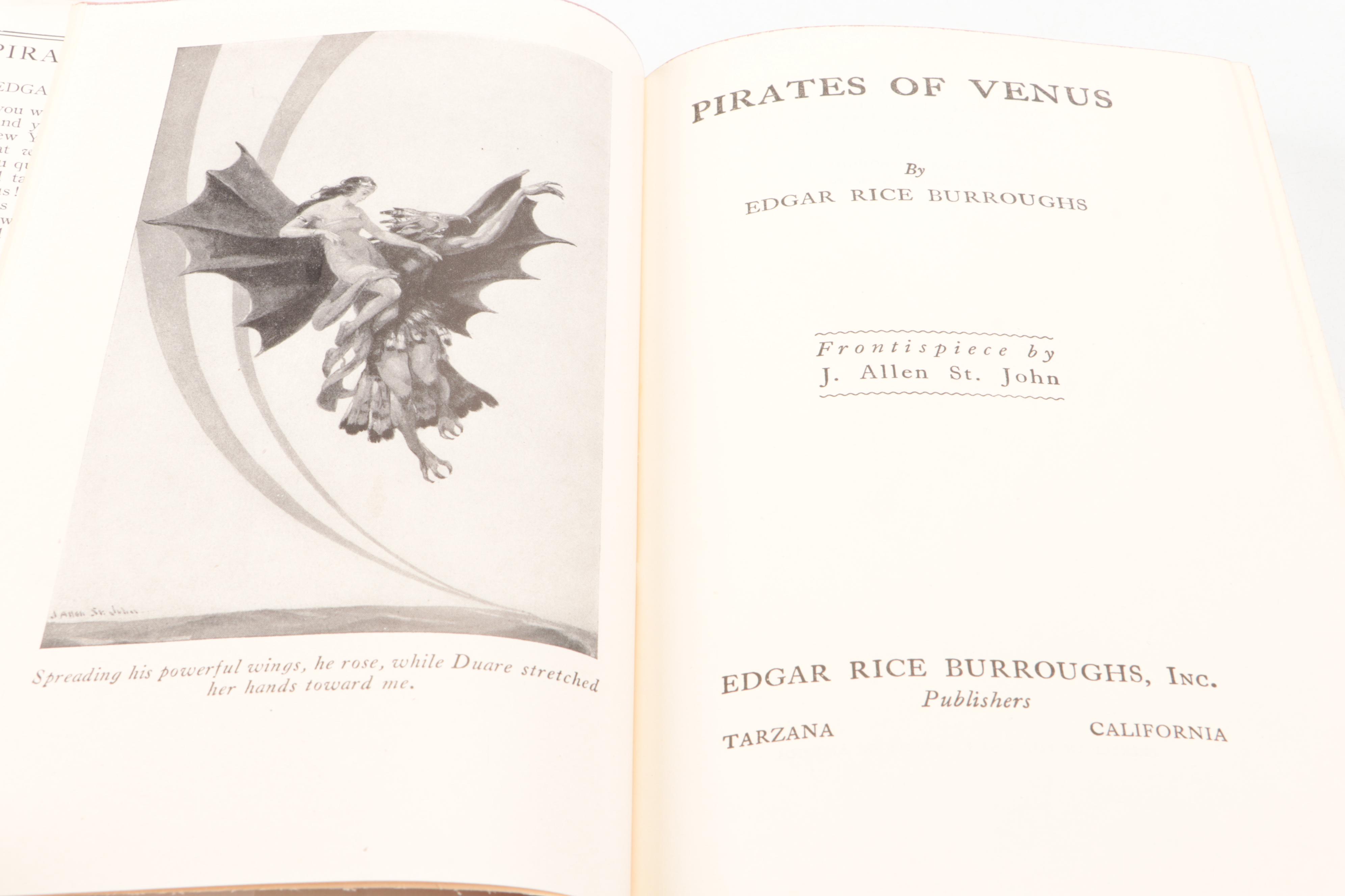 "A Princess of Mars" and More Books by Edgar Rice Burroughs, Mid-20th Century