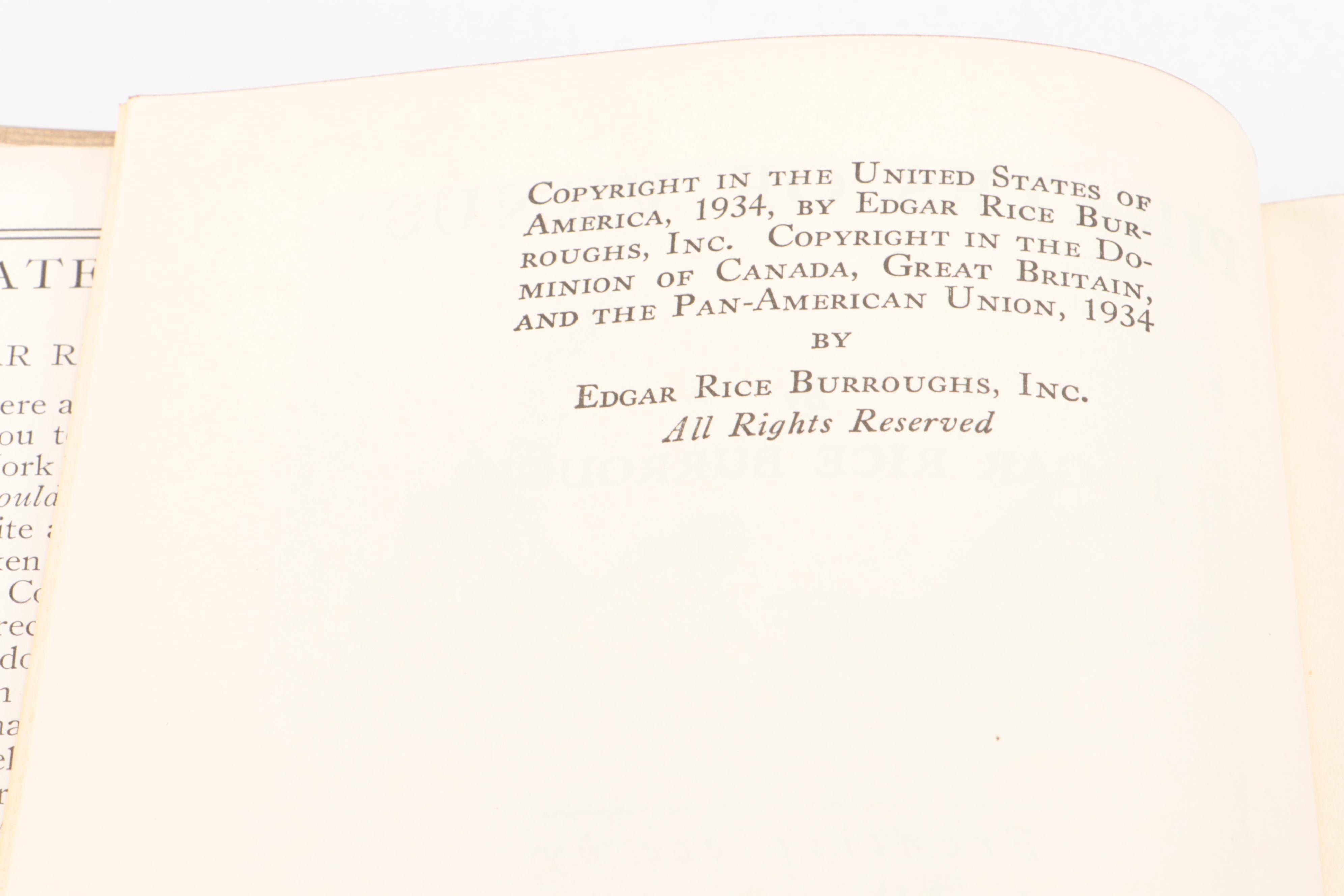 "A Princess of Mars" and More Books by Edgar Rice Burroughs, Mid-20th Century