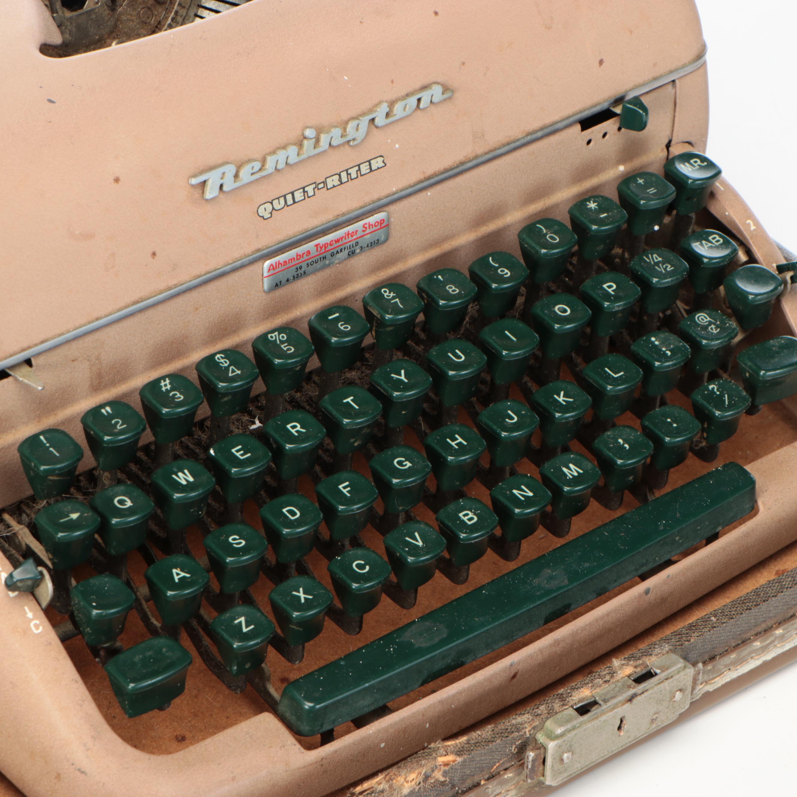 Remington Quiet-Riter Miracle Tab Portable Typewriter, Mid-20th Century