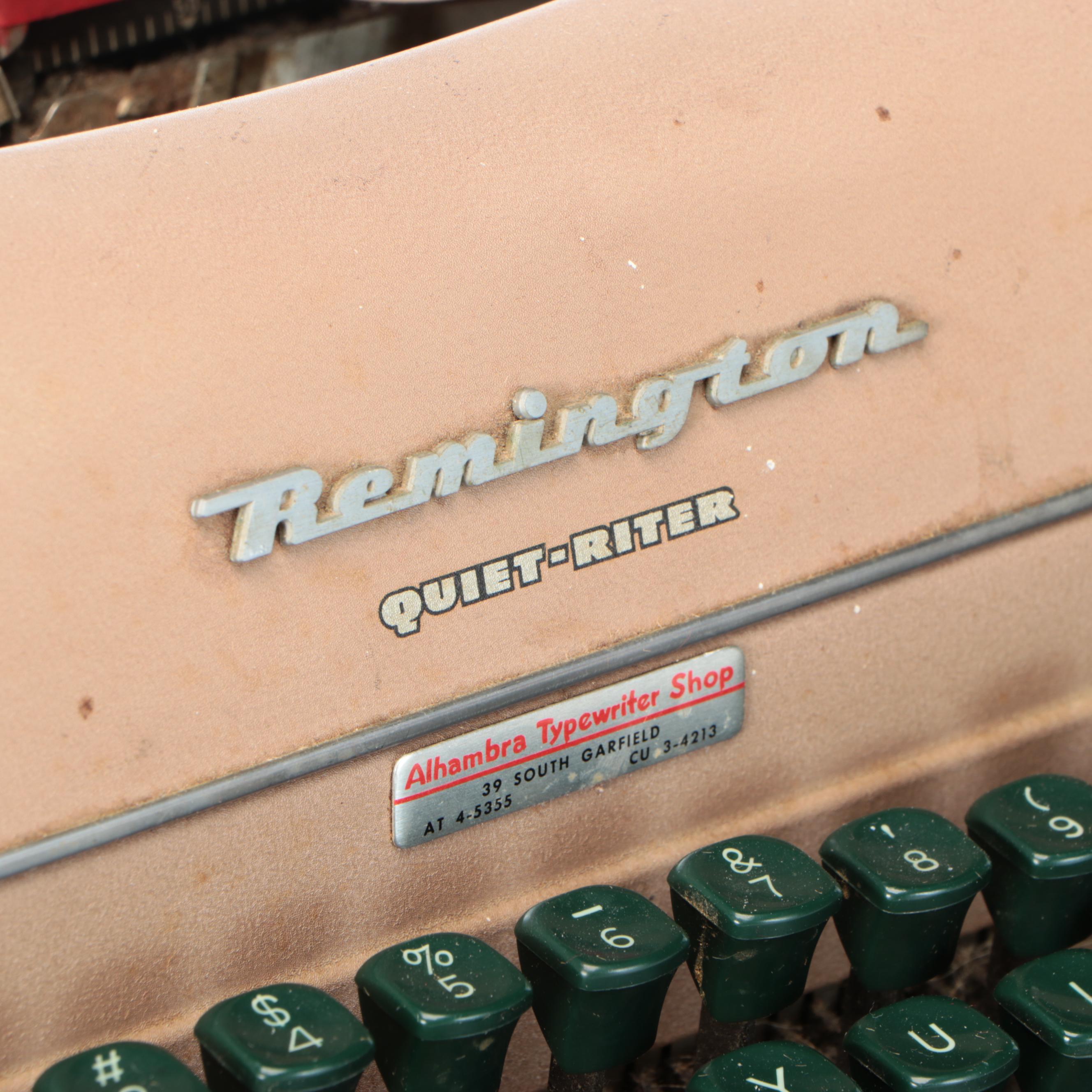 Remington Quiet-Riter Miracle Tab Portable Typewriter, Mid-20th Century
