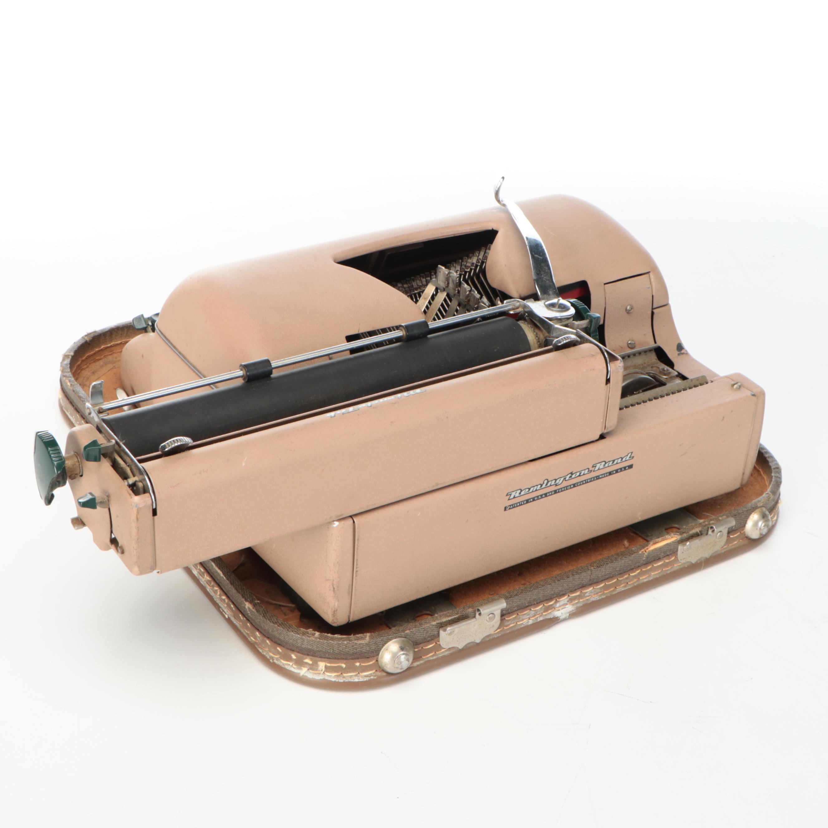 Remington Quiet-Riter Miracle Tab Portable Typewriter, Mid-20th Century