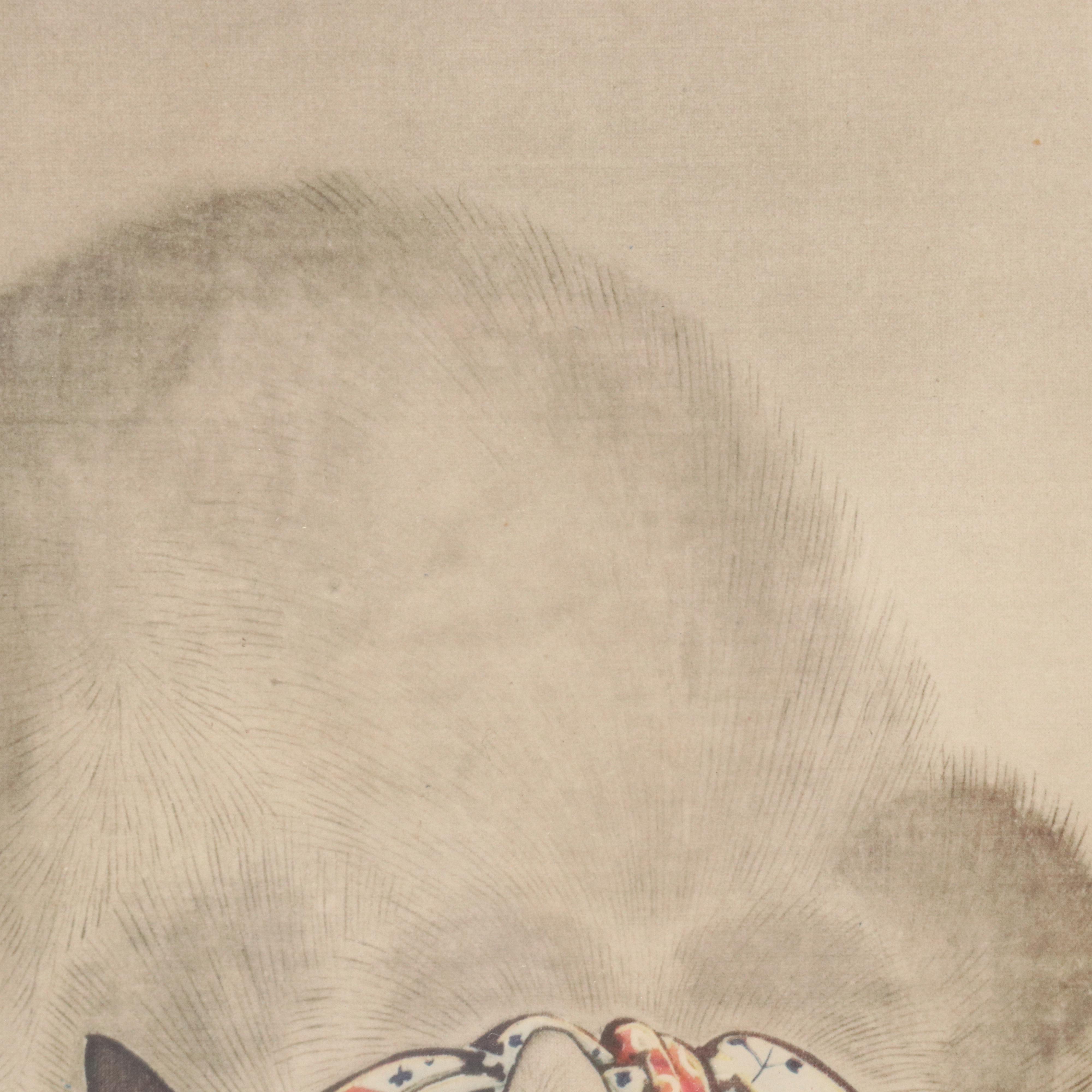 Giclée "Cat Watching a Spider" After Ōide Tōkō