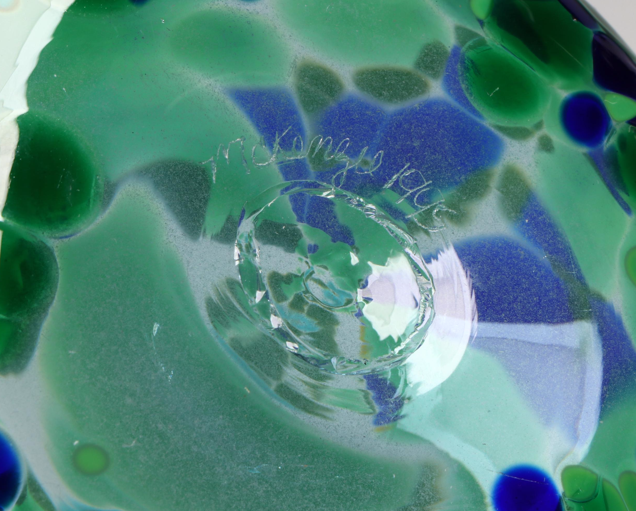 Vicke Lindstrand for Kosta Blue Spiral and Other Art Glass Vases