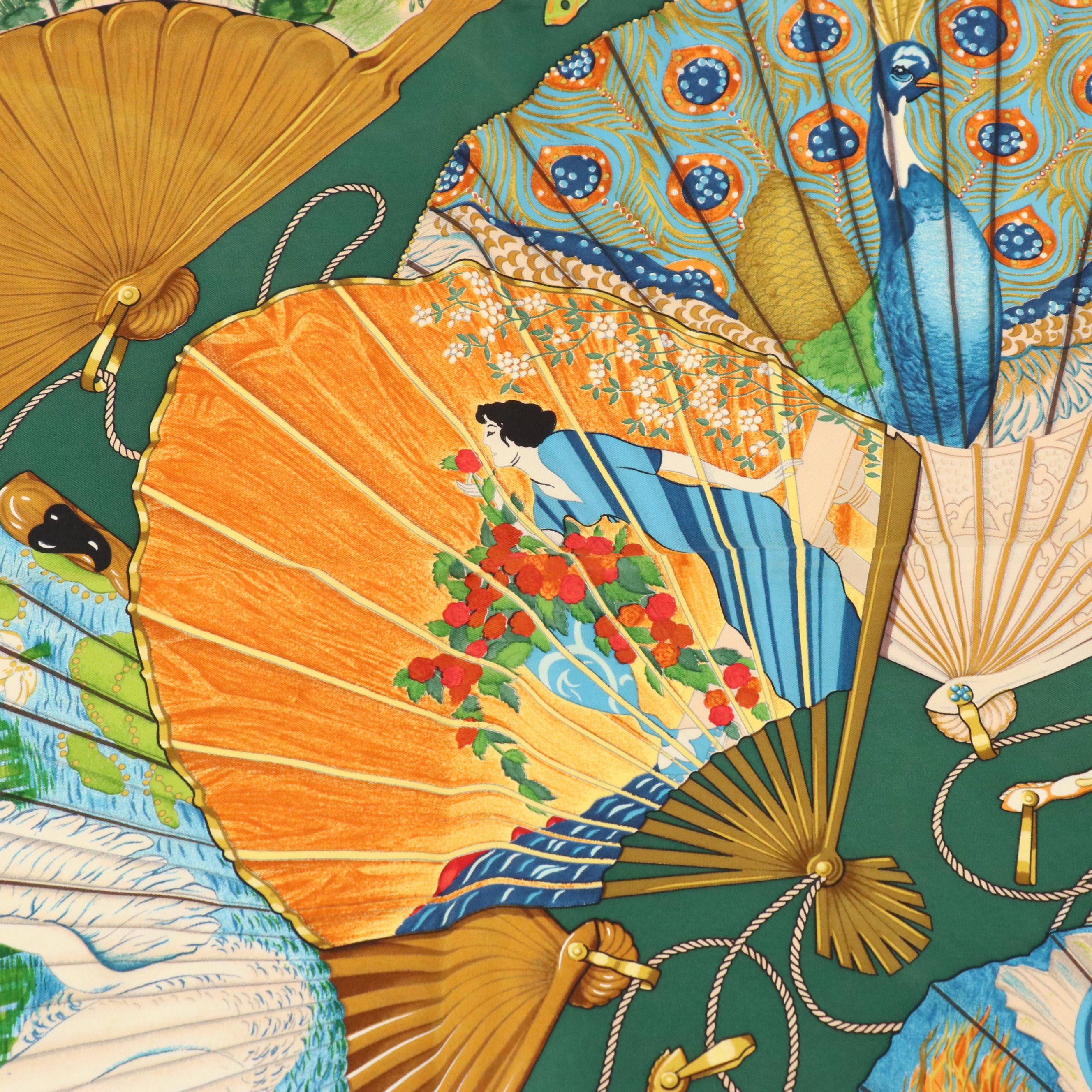 Hermès "Brise de Charme" Scarf 90 in Silk Twill