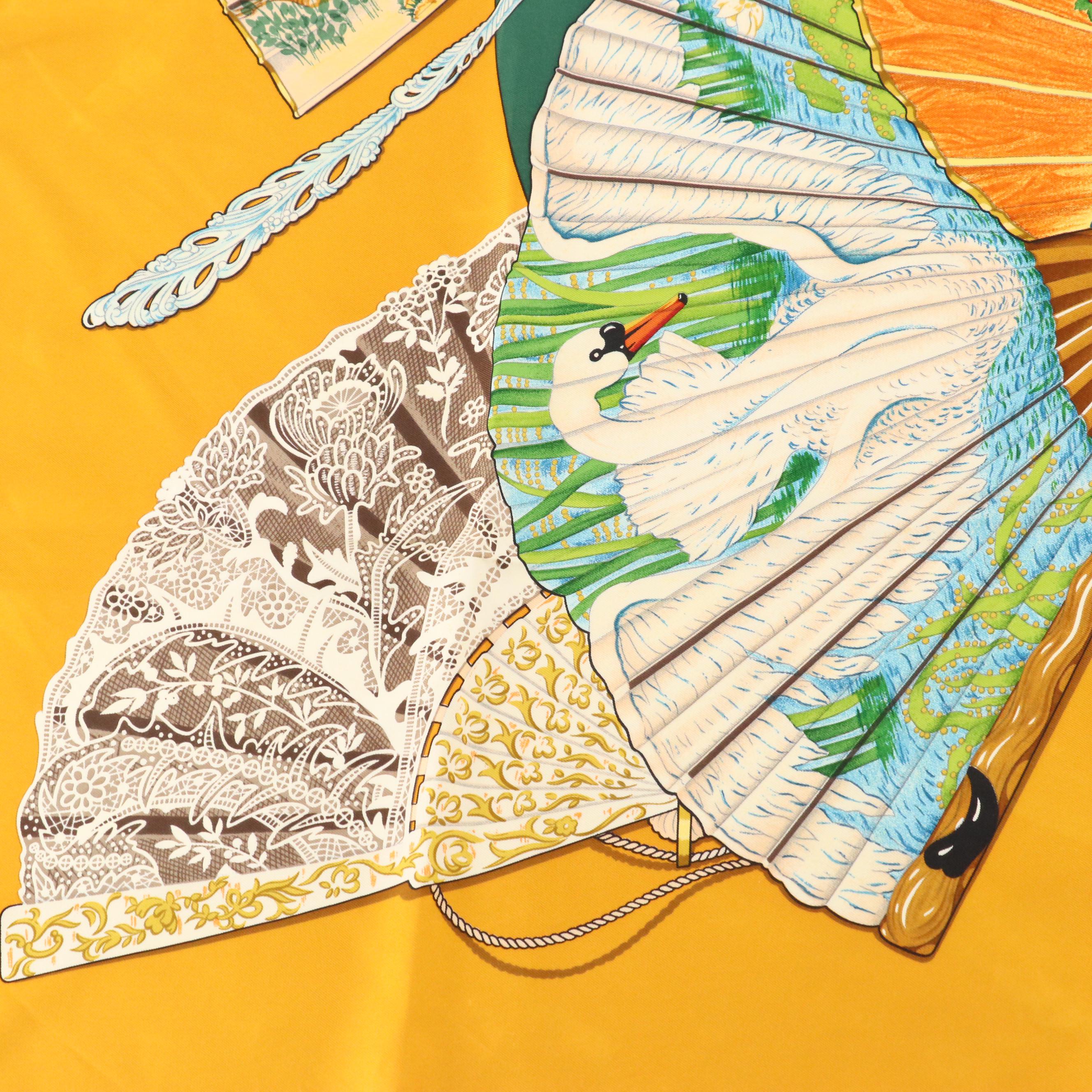 Hermès "Brise de Charme" Scarf 90 in Silk Twill