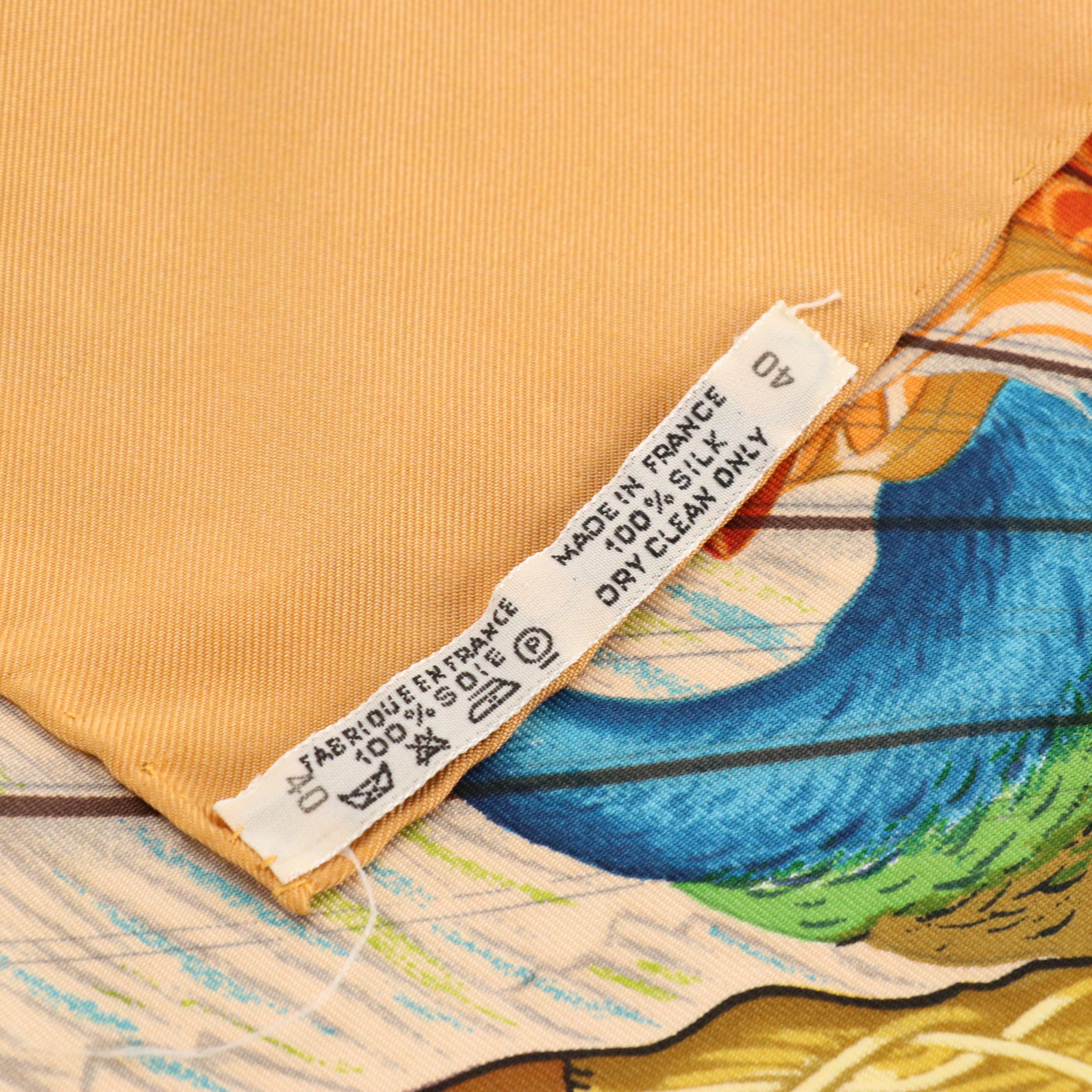 Hermès "Brise de Charme" Scarf 90 in Silk Twill