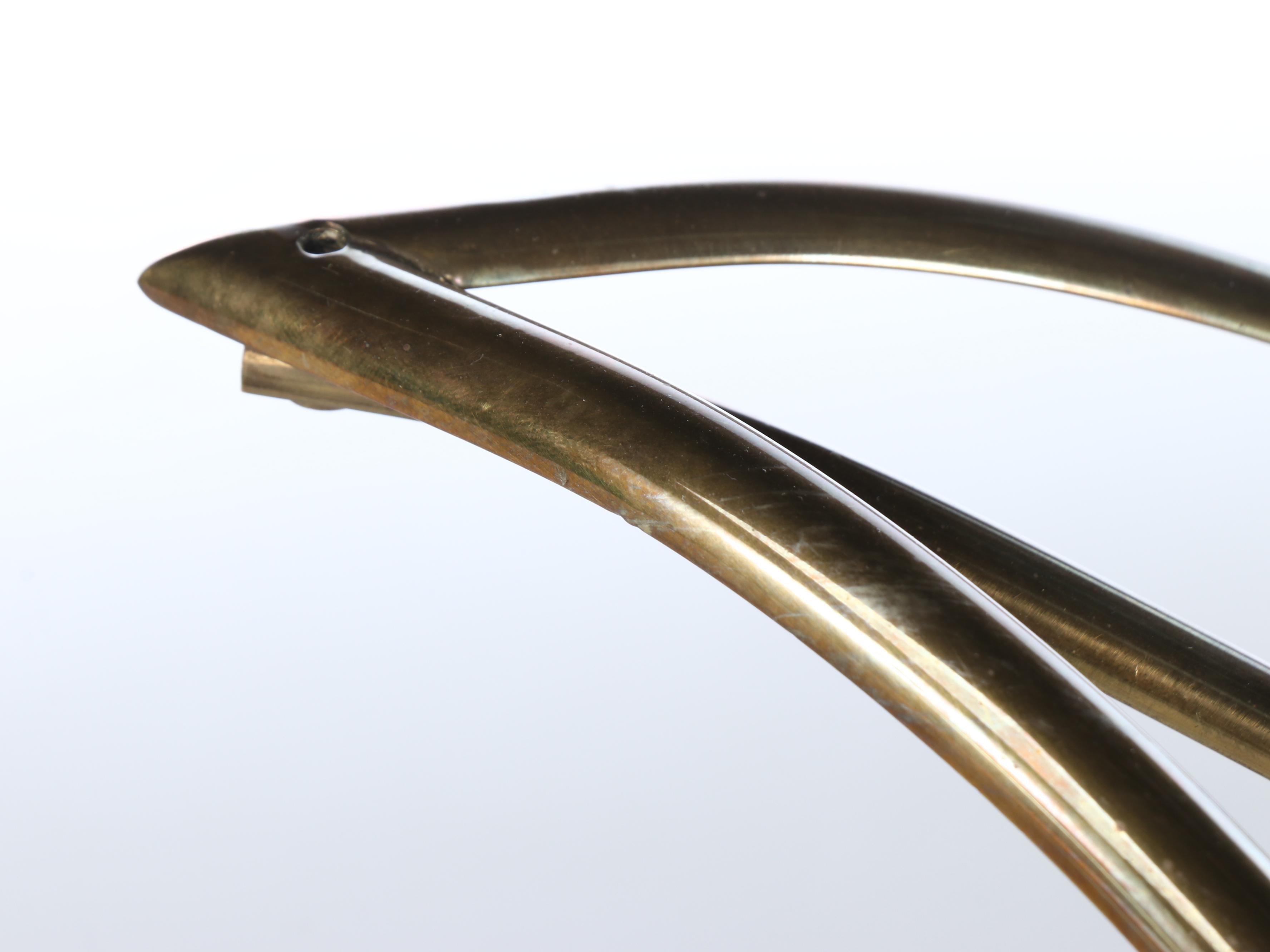 Maison Jensen Style Brass Swan Magazine Rack