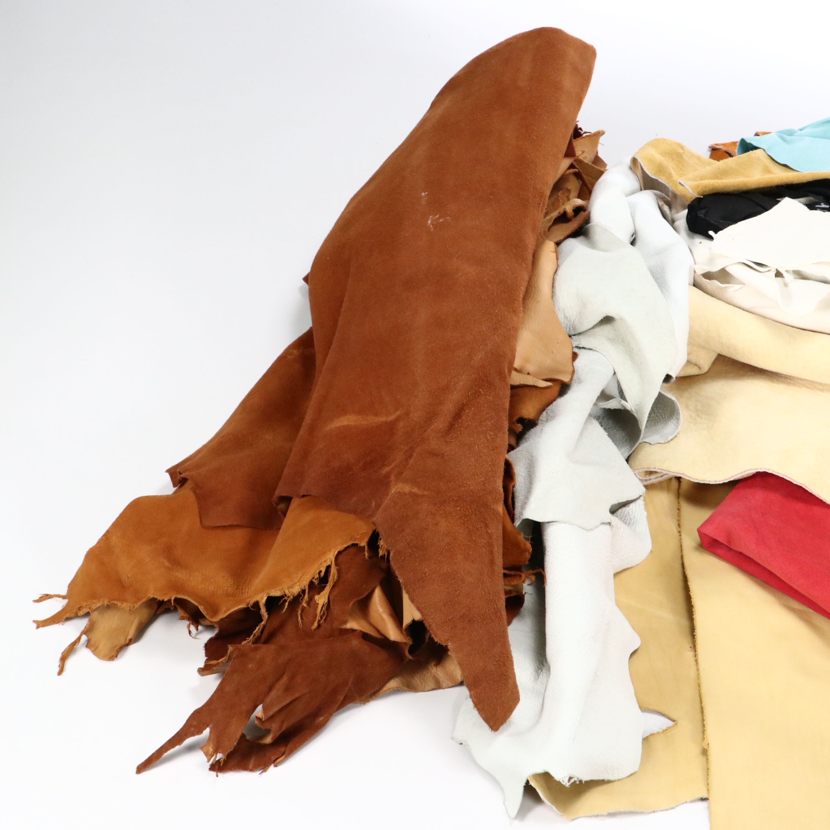 Assorted Leather Remnants and Pieces