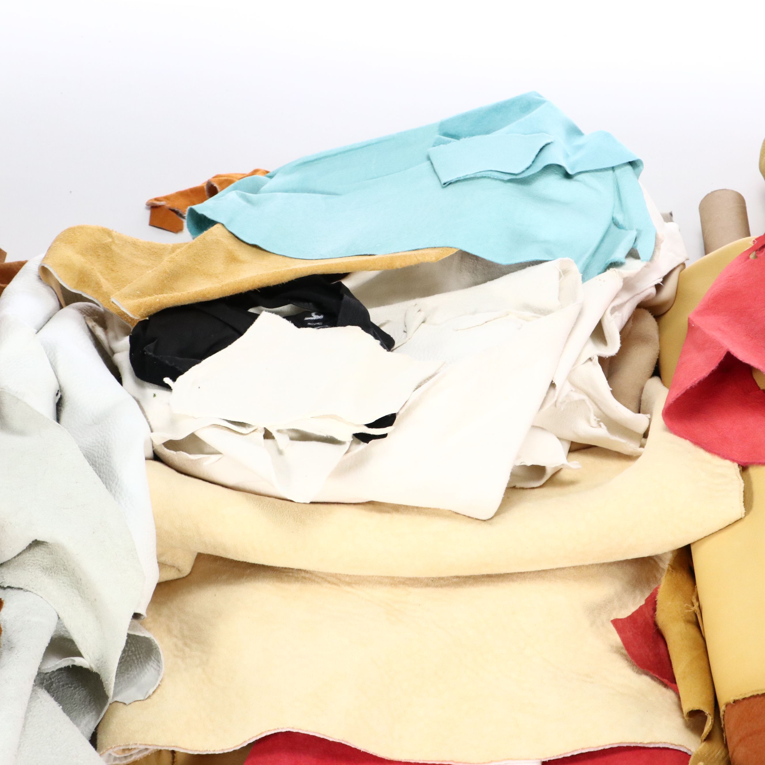 Assorted Leather Remnants and Pieces