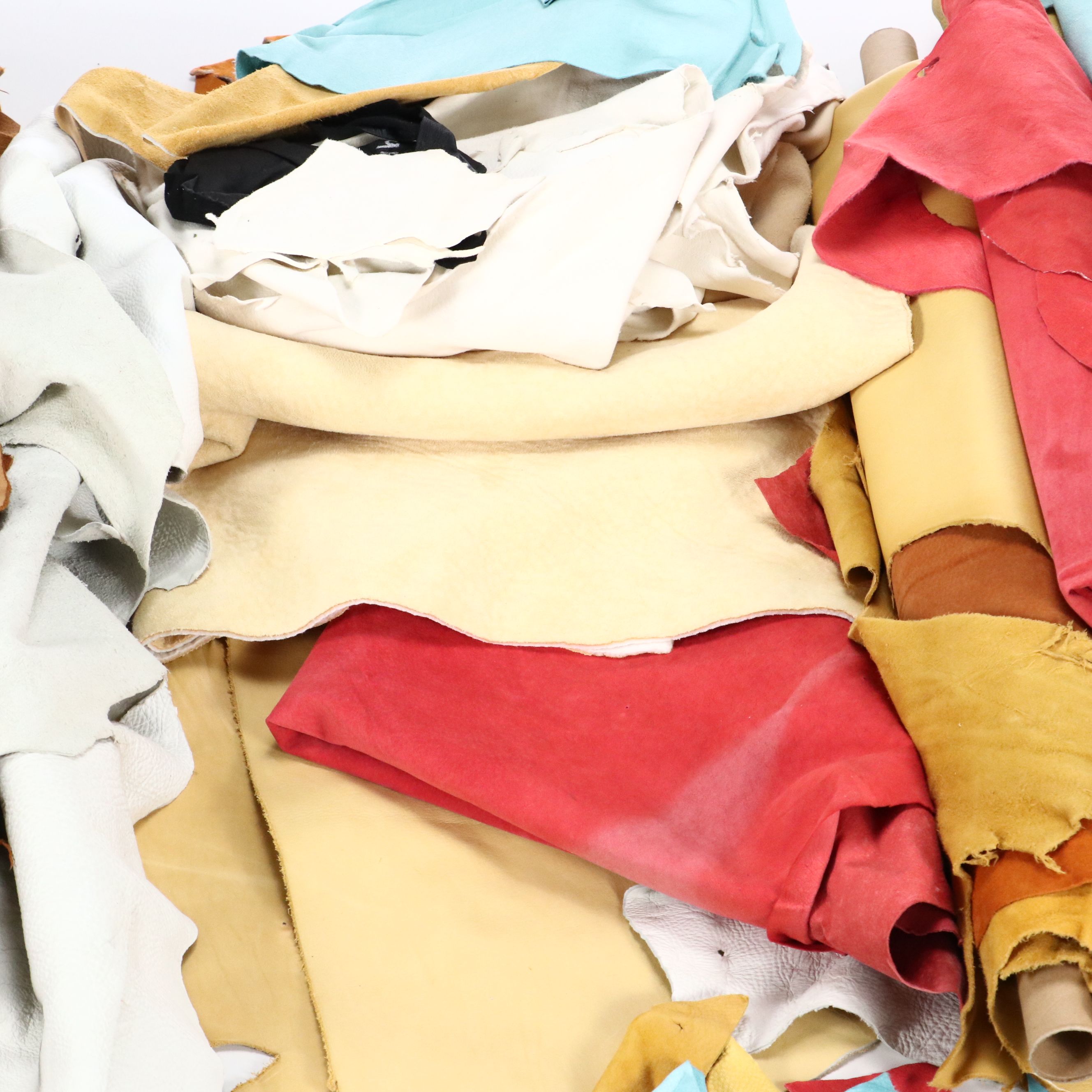 Assorted Leather Remnants and Pieces