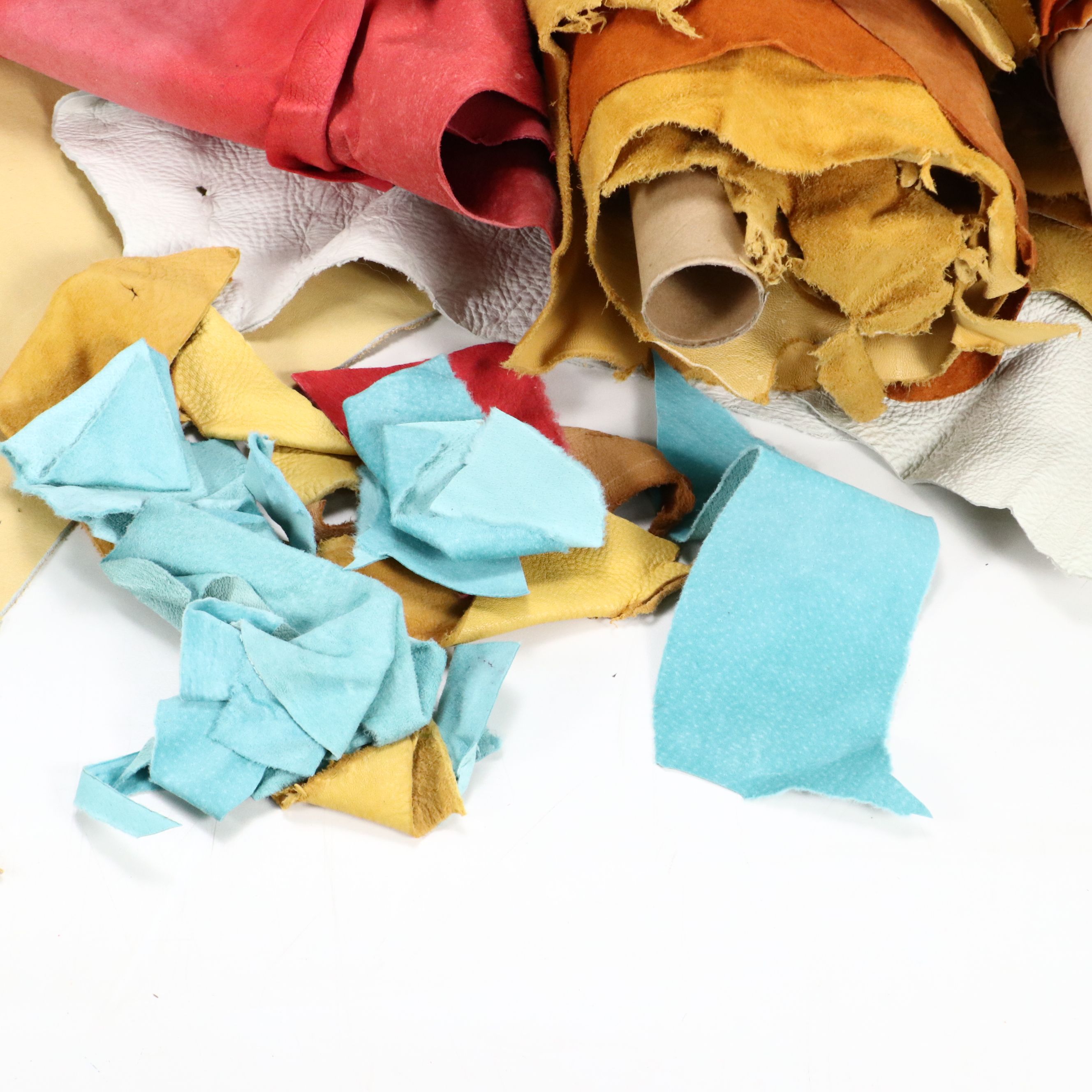 Assorted Leather Remnants and Pieces