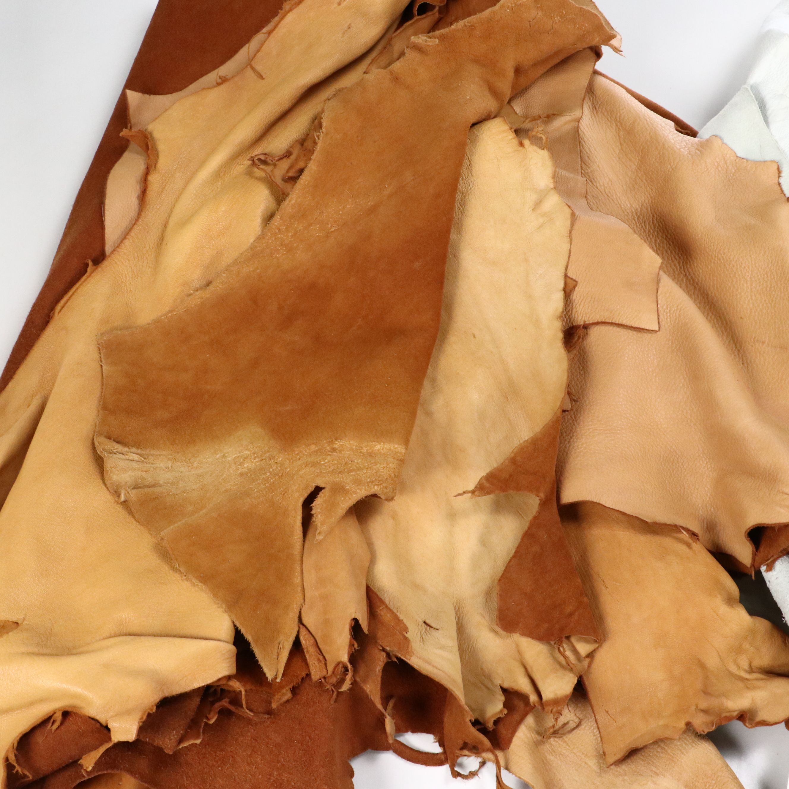 Assorted Leather Remnants and Pieces