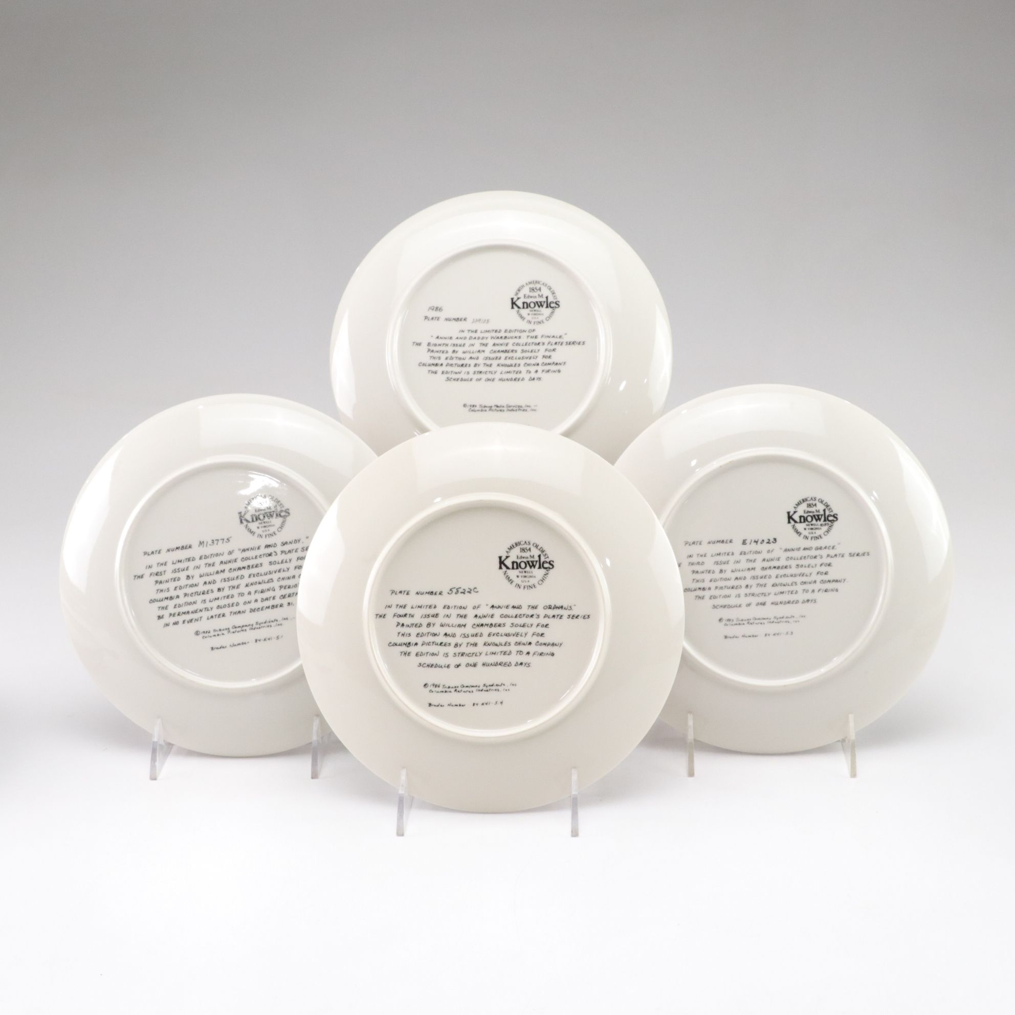 Edwin M. Knowles "Annie" Series in Collection of Movie Scene Plates, 1980s