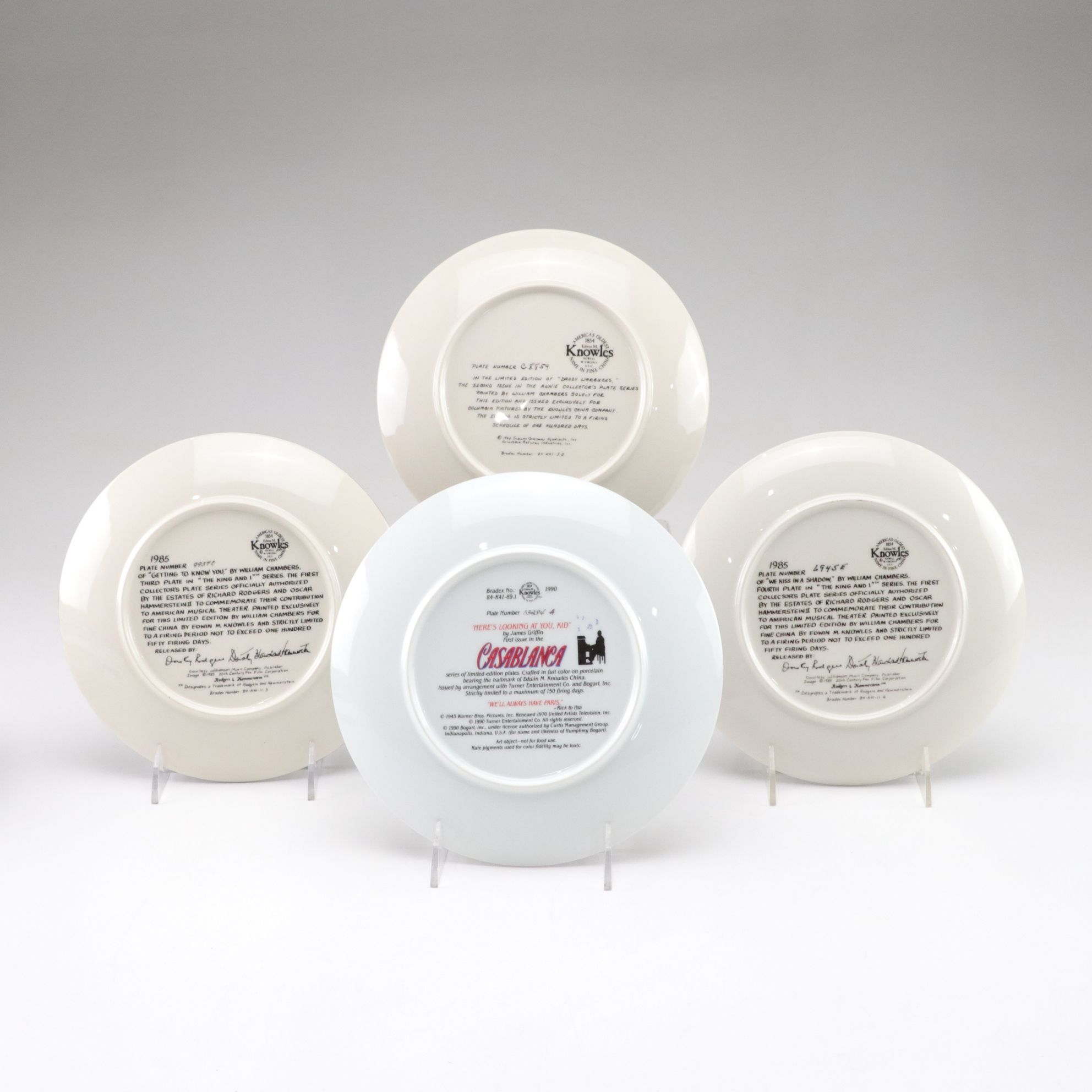 Edwin M. Knowles "Annie" Series in Collection of Movie Scene Plates, 1980s