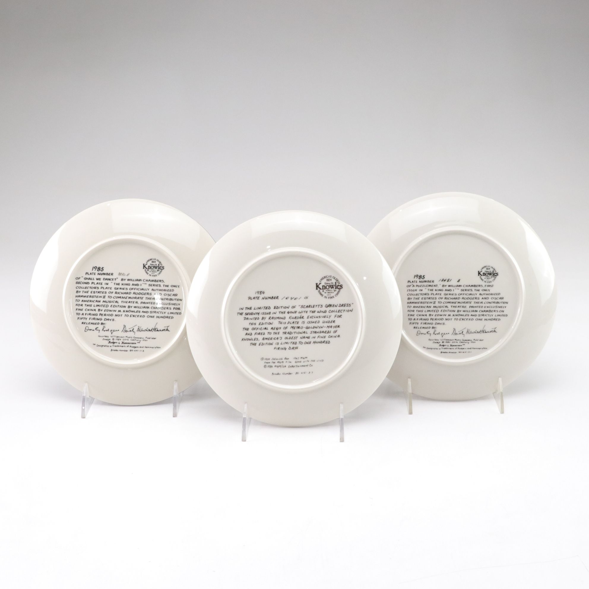 Edwin M. Knowles "Annie" Series in Collection of Movie Scene Plates, 1980s