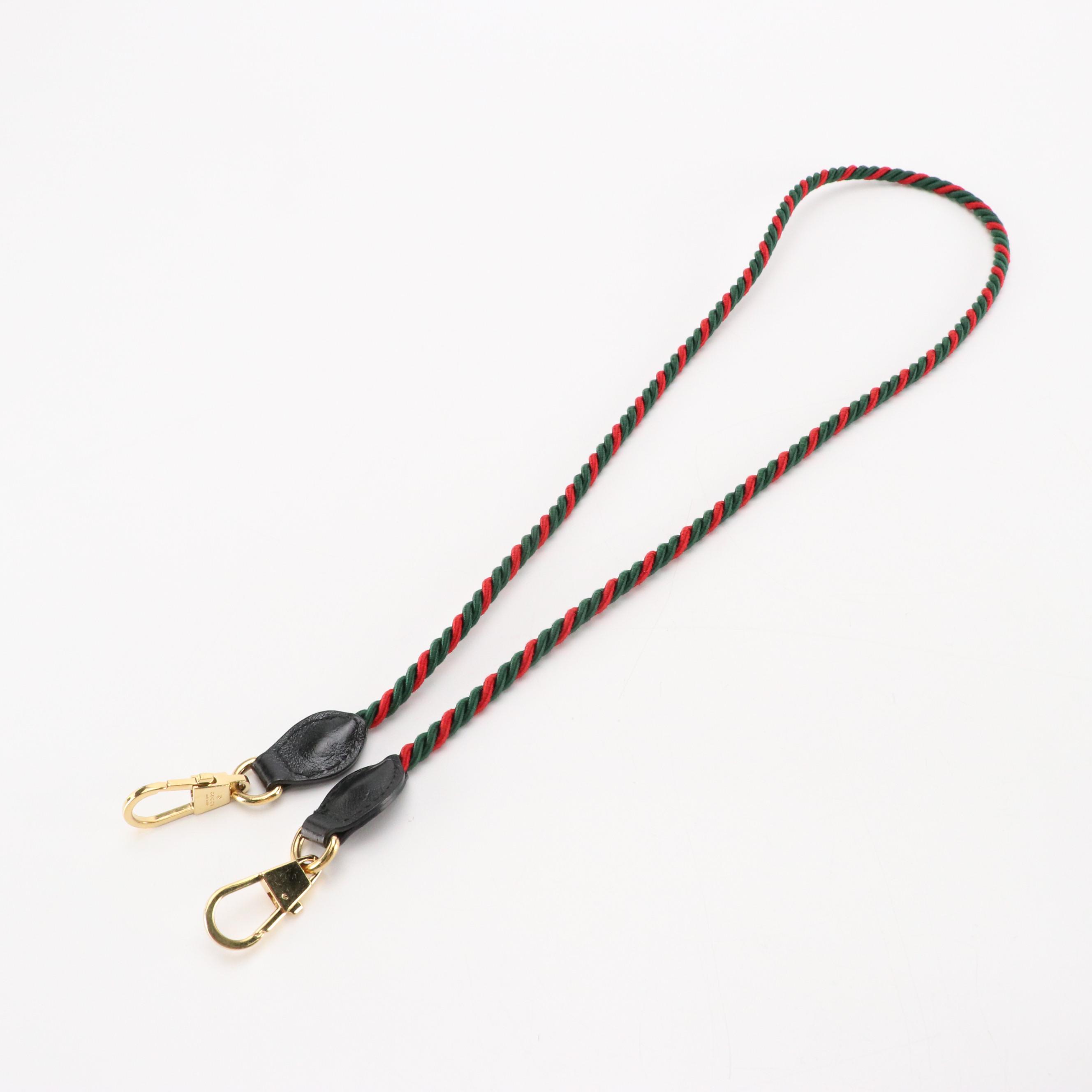 Gucci Small Front Flap Rajah and Web Stripe Shoulder Bag in Black Leather