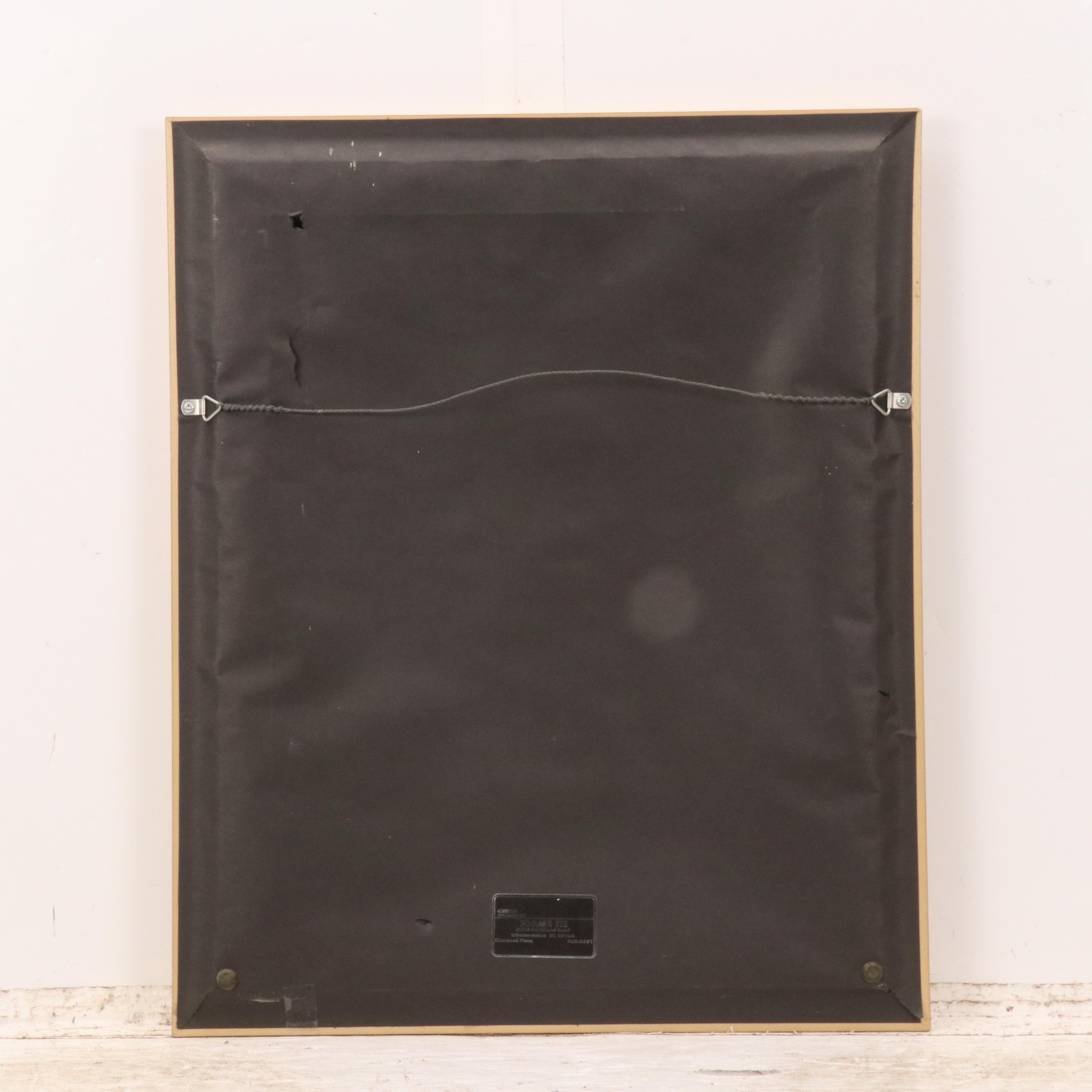 Judi Russell Pointillist Acrylic Portrait Painting with Reflection, 2002