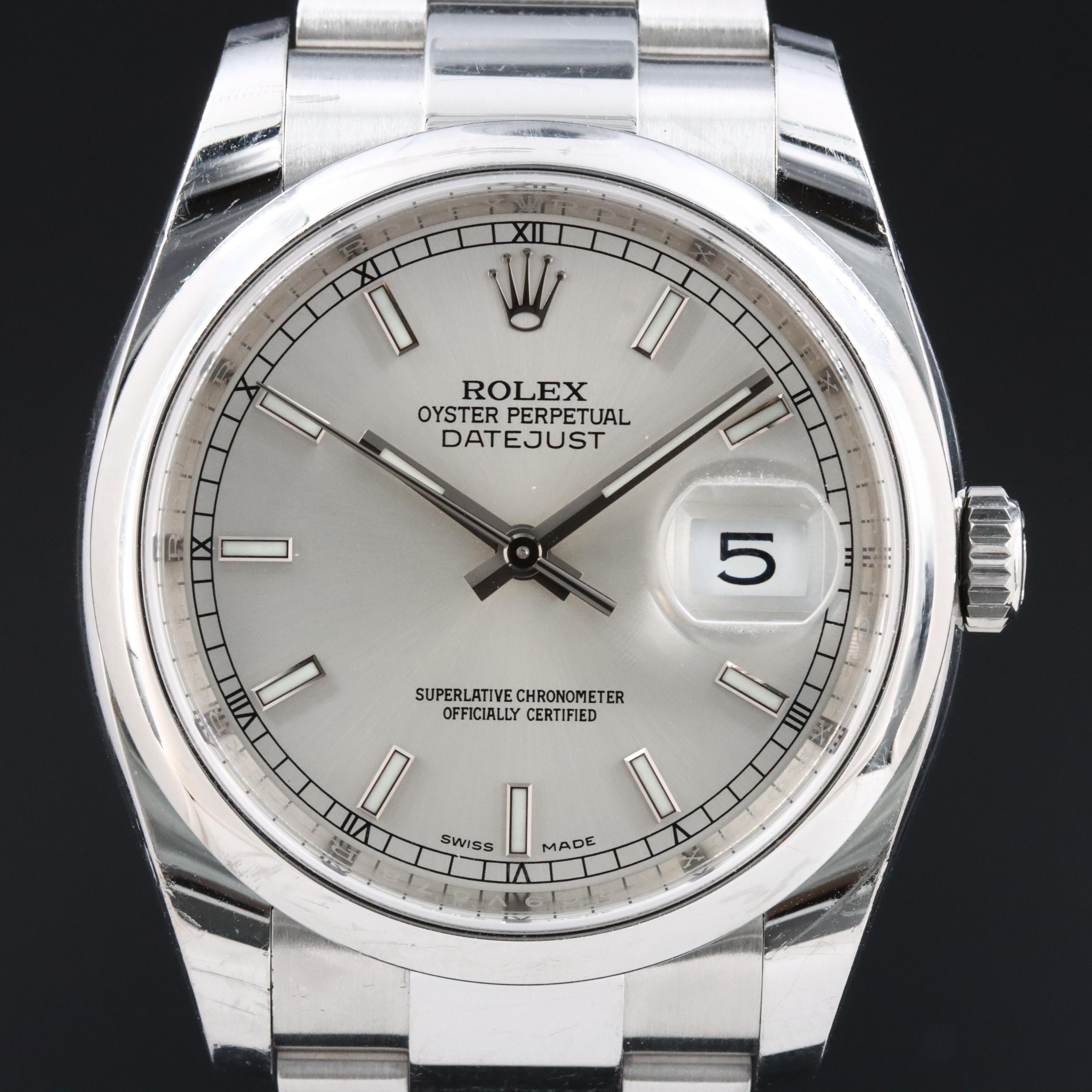 Rolex Datejust 116200 Silver 36mm Steel Watch