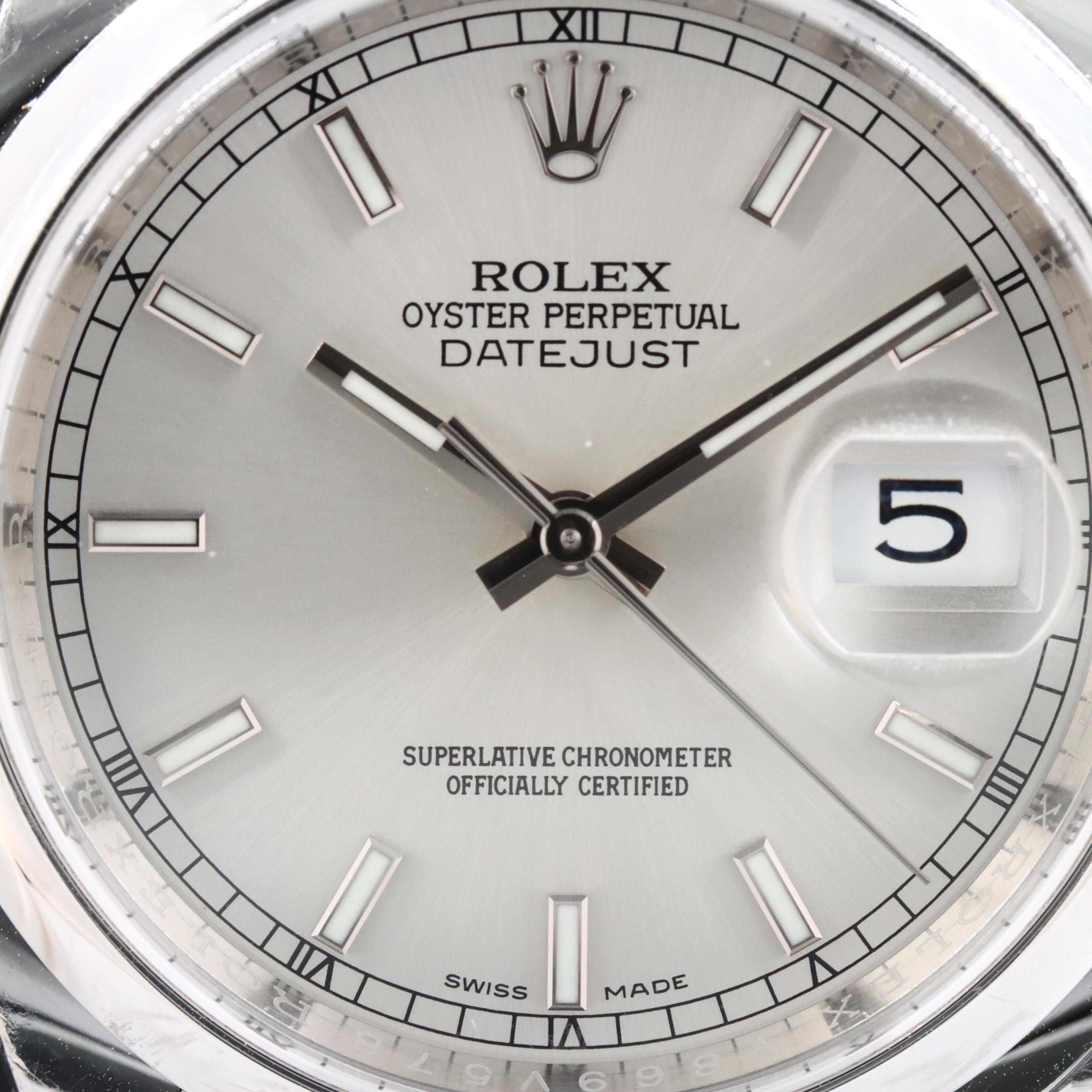 Rolex Datejust 116200 Silver 36mm Steel Watch