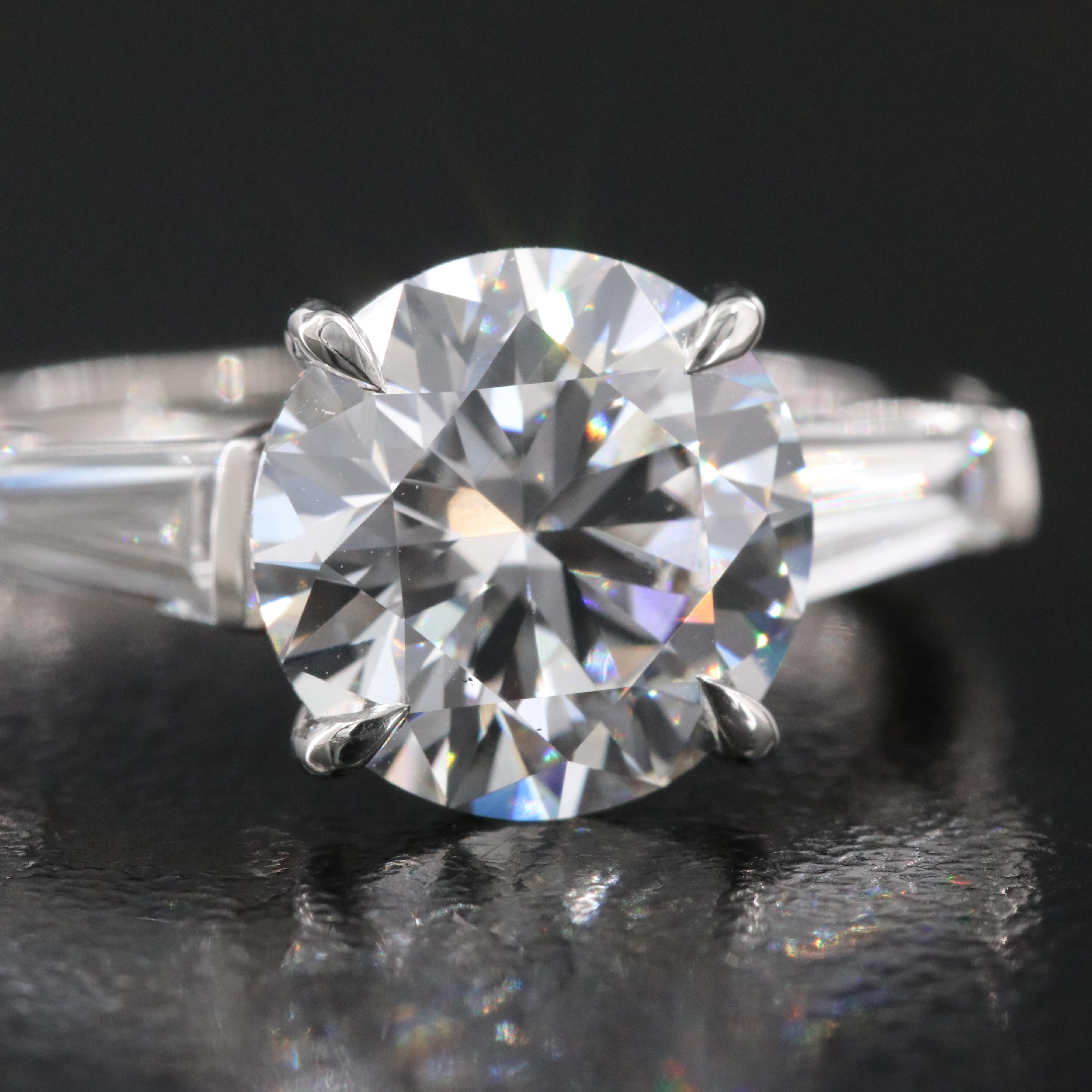 Platinum 3.37 CTW Lab Grown Diamond Ring with IGI Report