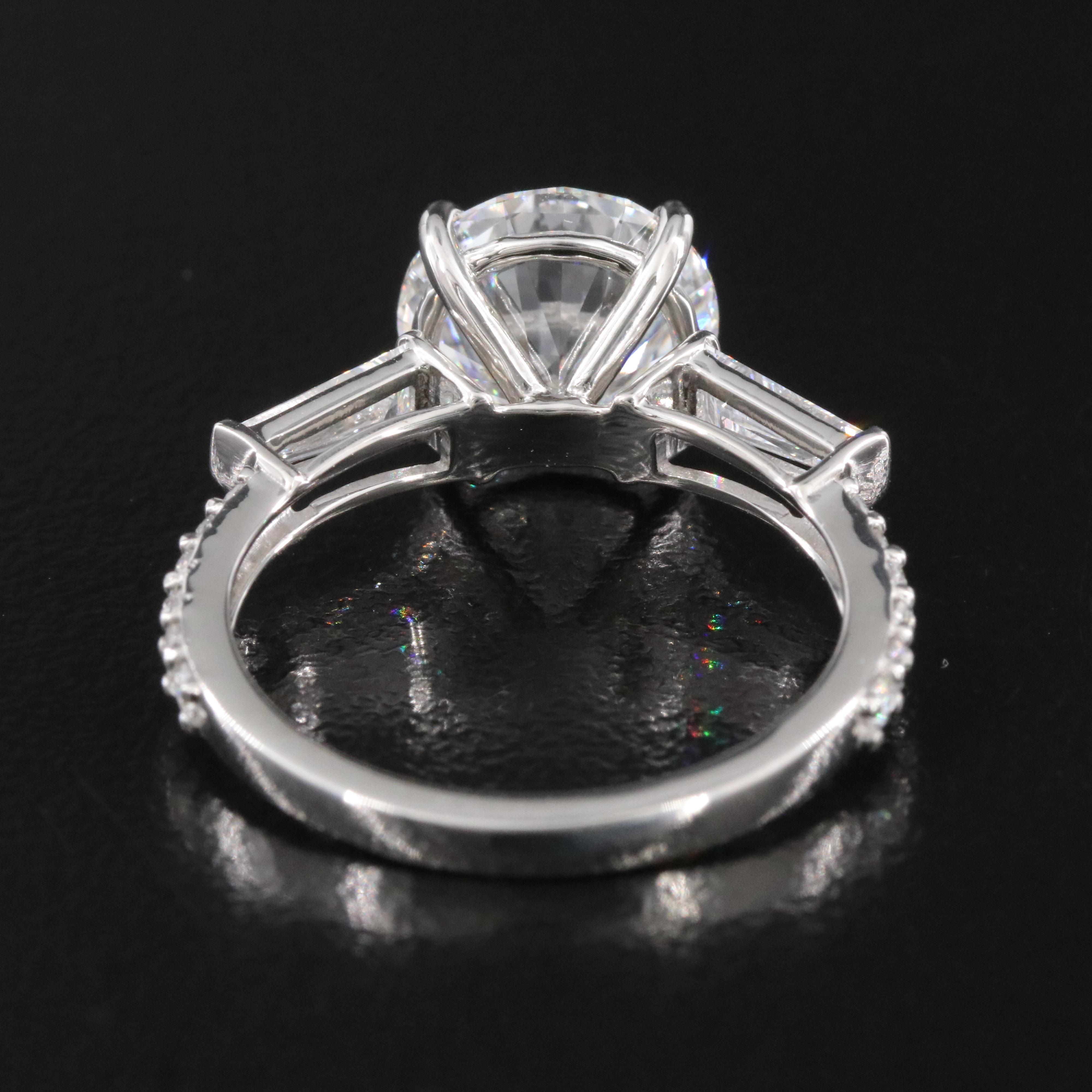 Platinum 3.37 CTW Lab Grown Diamond Ring with IGI Report