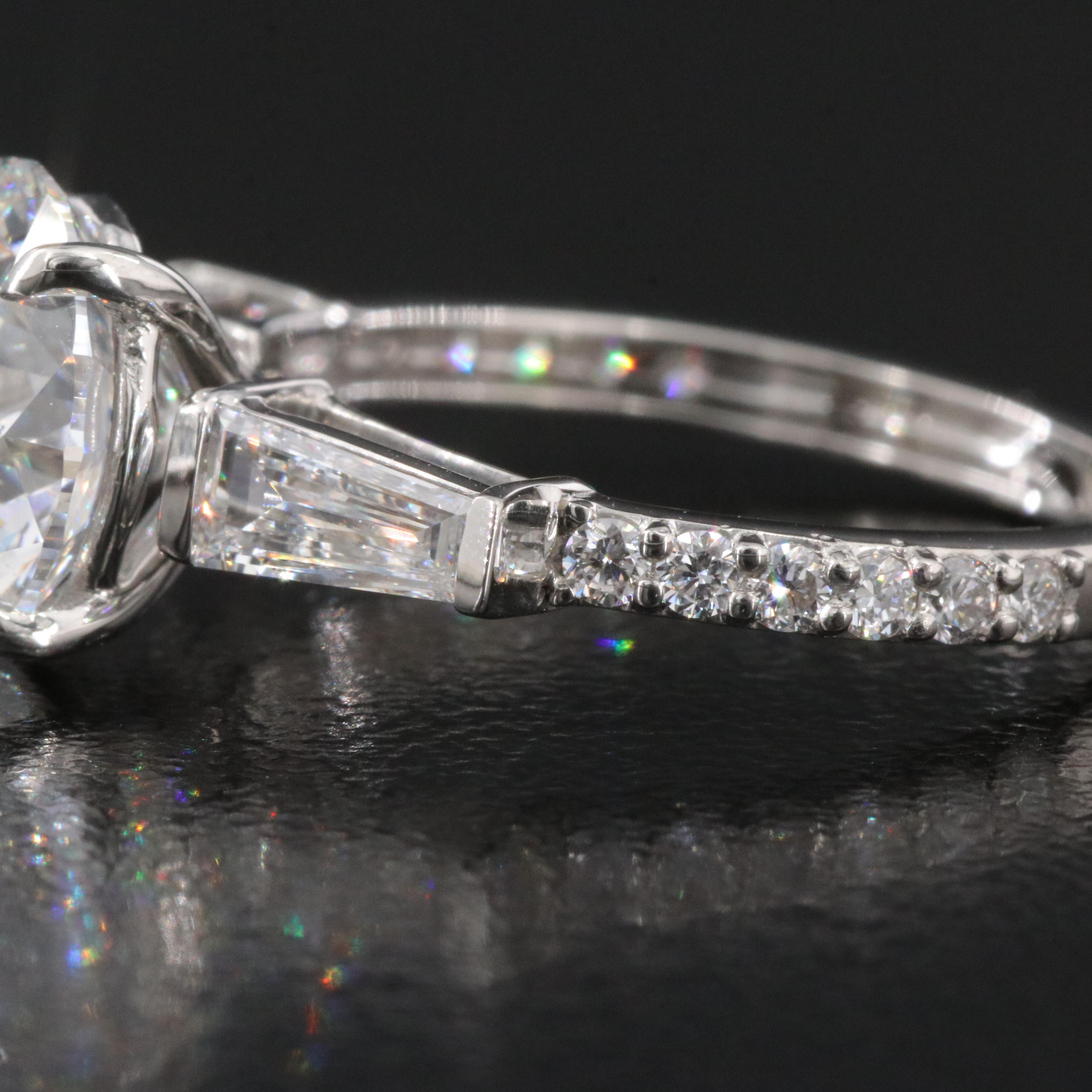 Platinum 3.37 CTW Lab Grown Diamond Ring with IGI Report