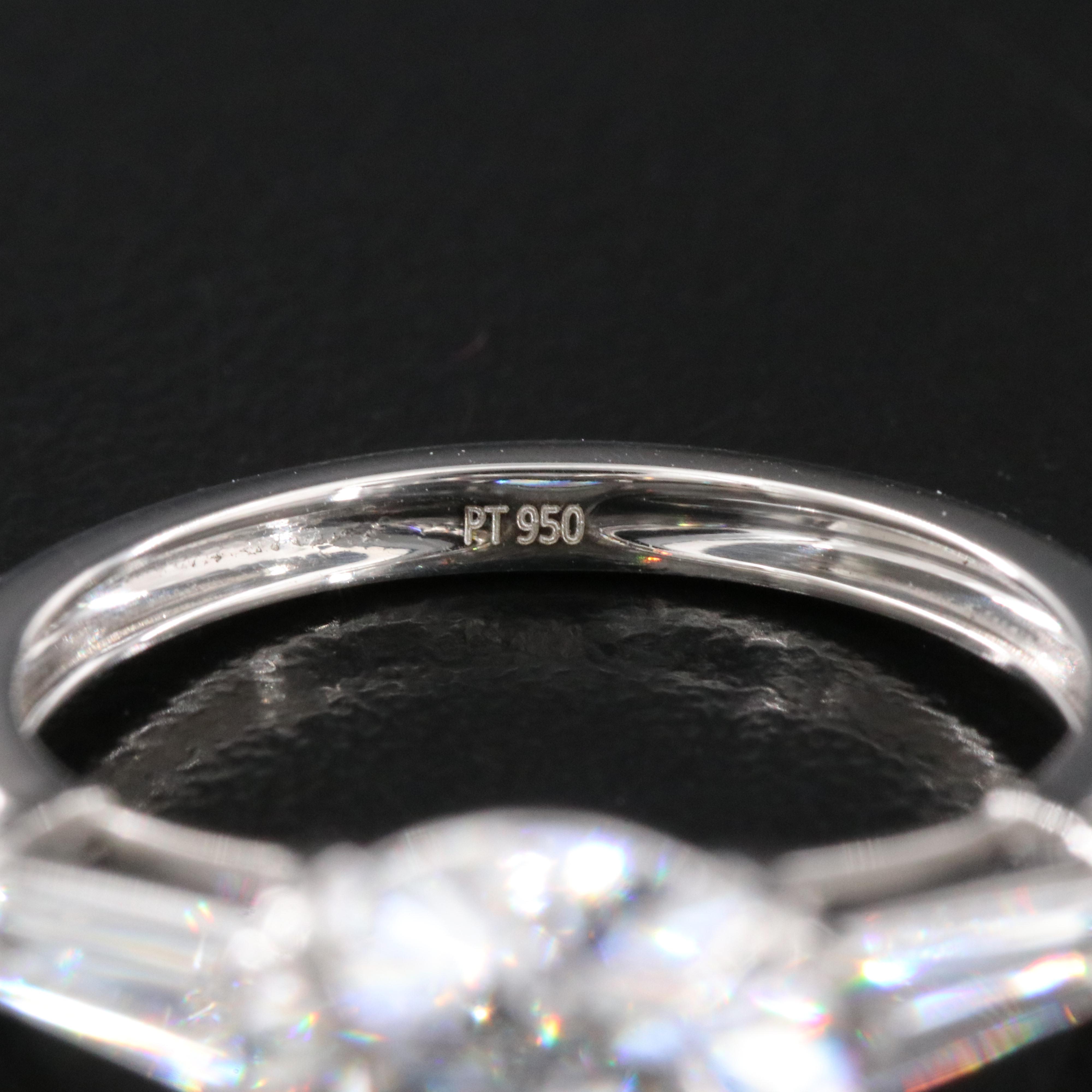 Platinum 3.37 CTW Lab Grown Diamond Ring with IGI Report