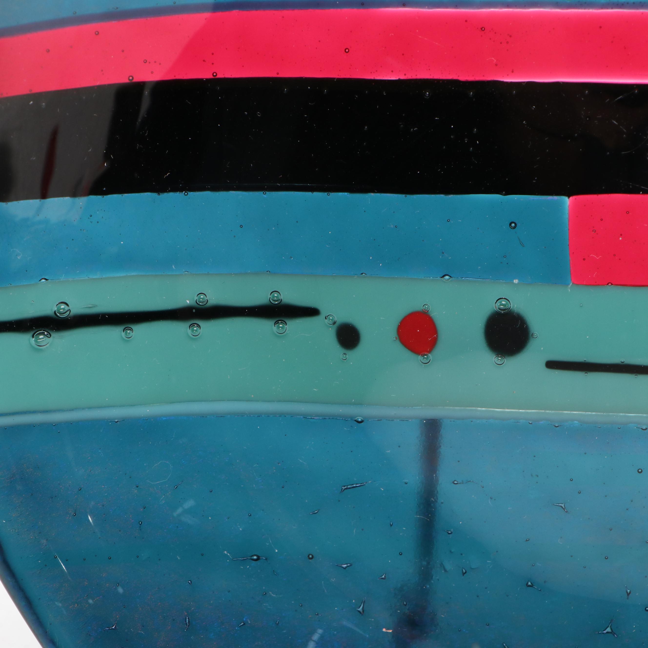 Fused Art Glass Charger and Dish