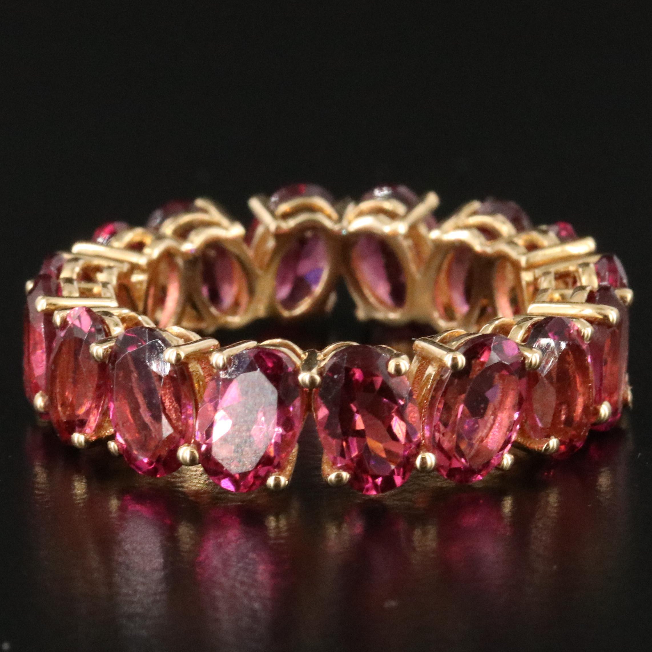 18K Tourmaline Eternity Band
