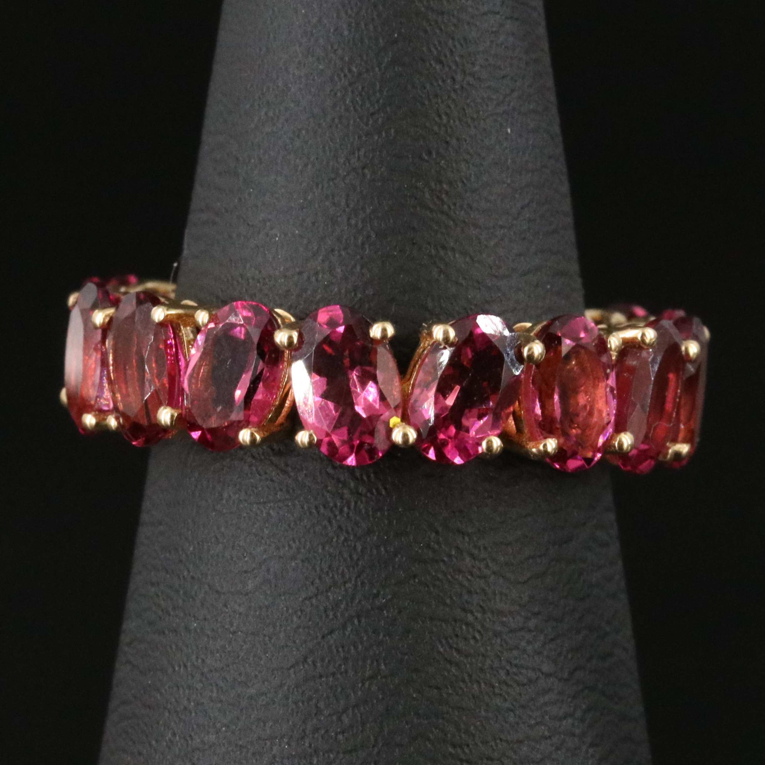 18K Tourmaline Eternity Band