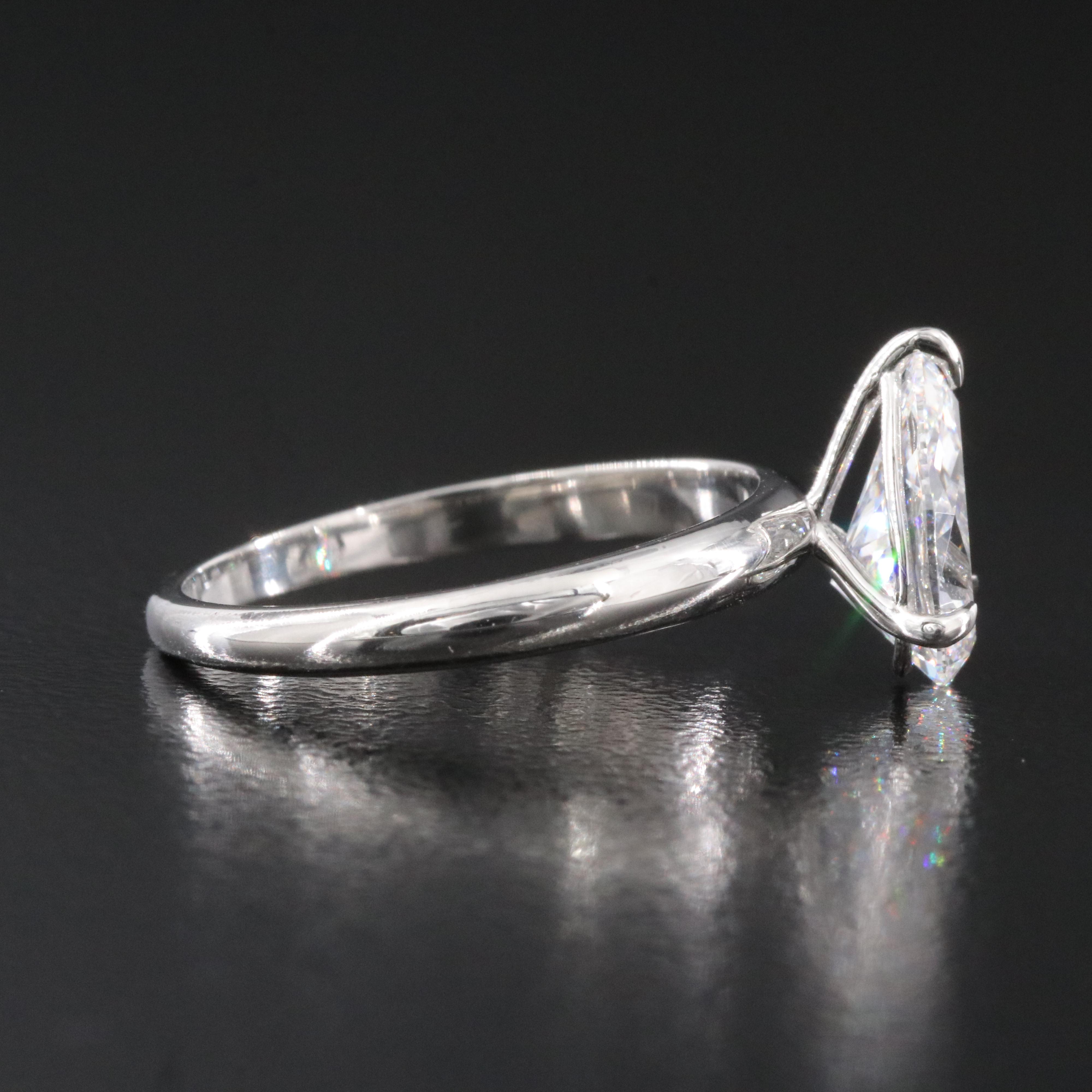 Platinum 1.50 CT Lab Grown Diamond Solitaire Ring with IGI Report