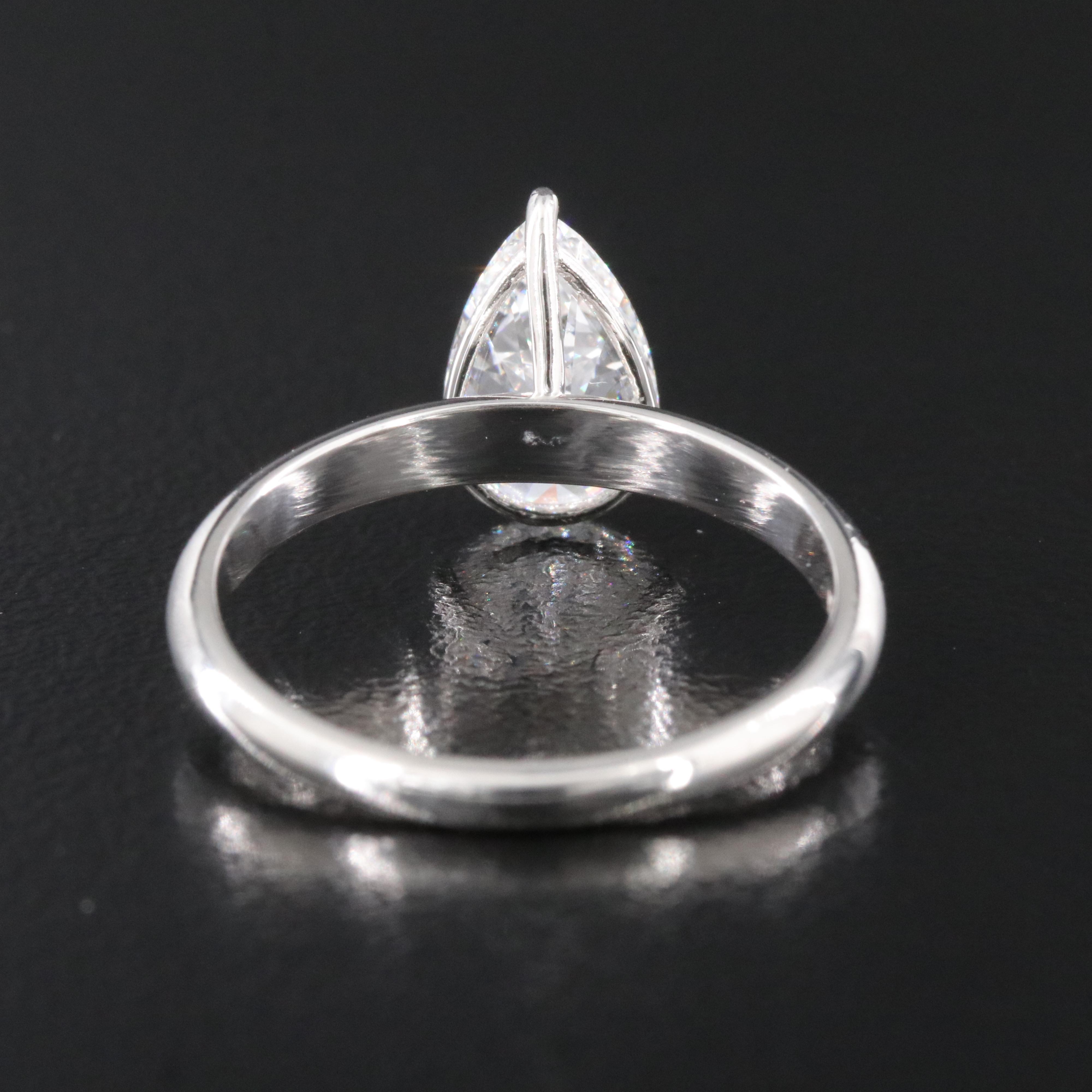 Platinum 1.50 CT Lab Grown Diamond Solitaire Ring with IGI Report