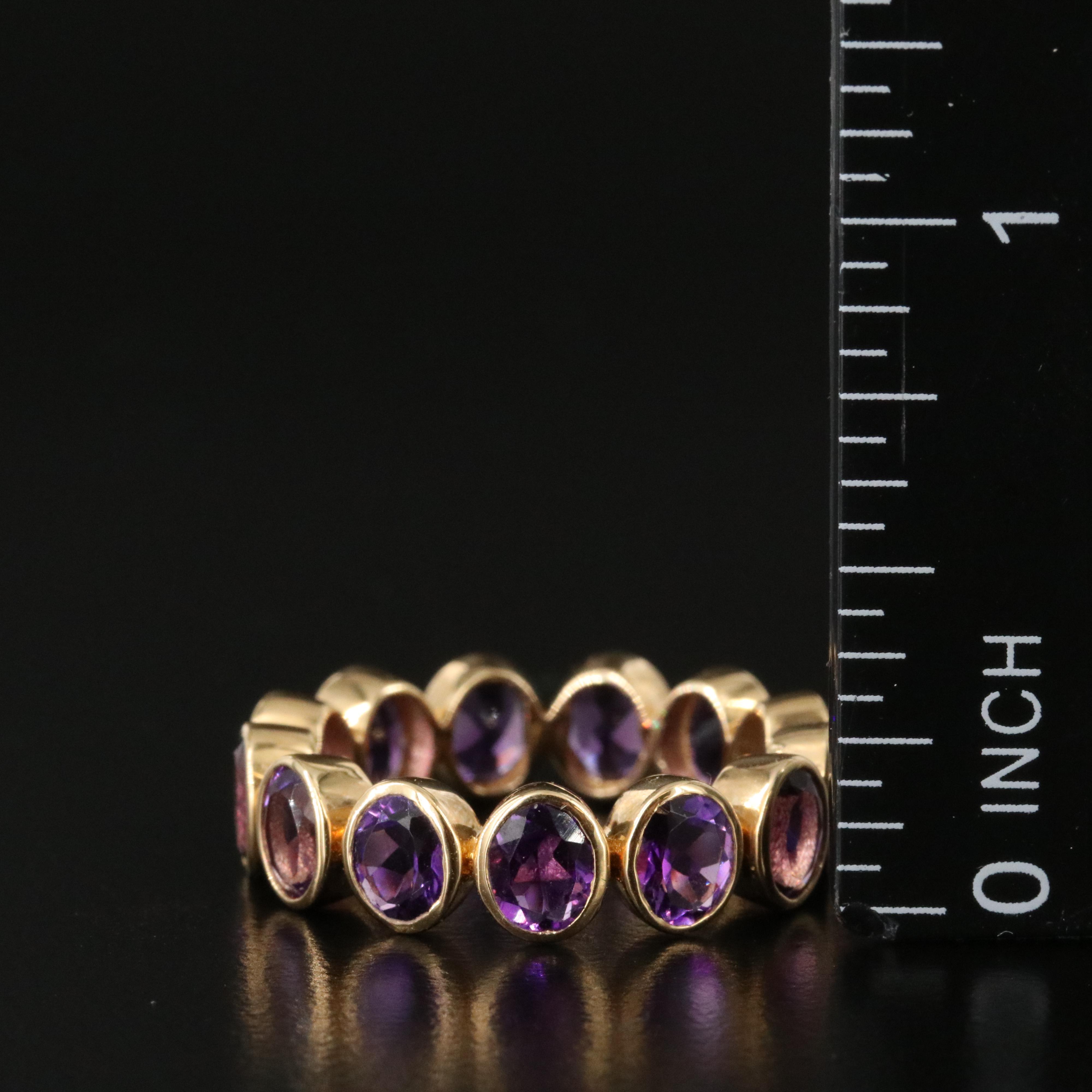 18K Amethyst Eternity Band