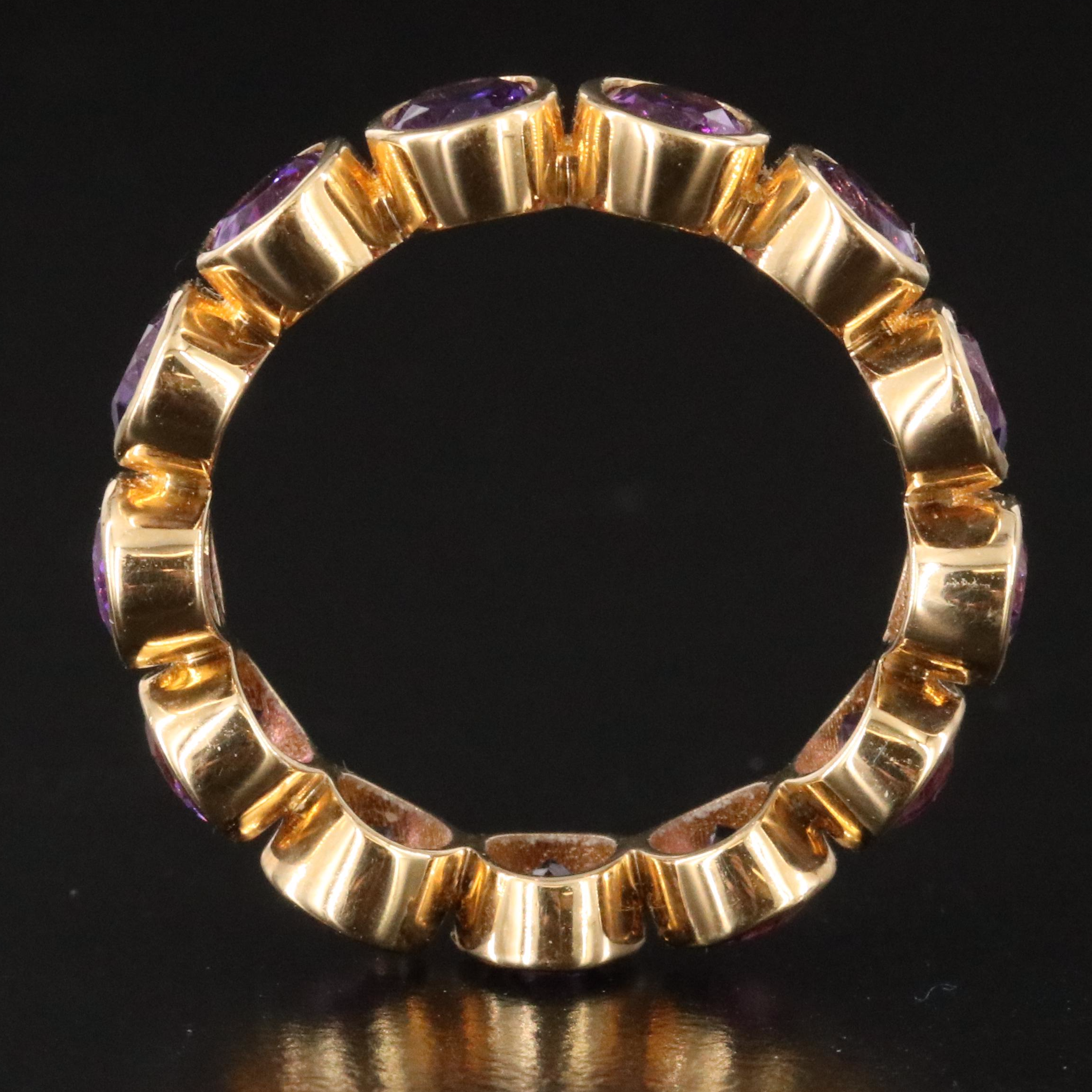 18K Amethyst Eternity Band