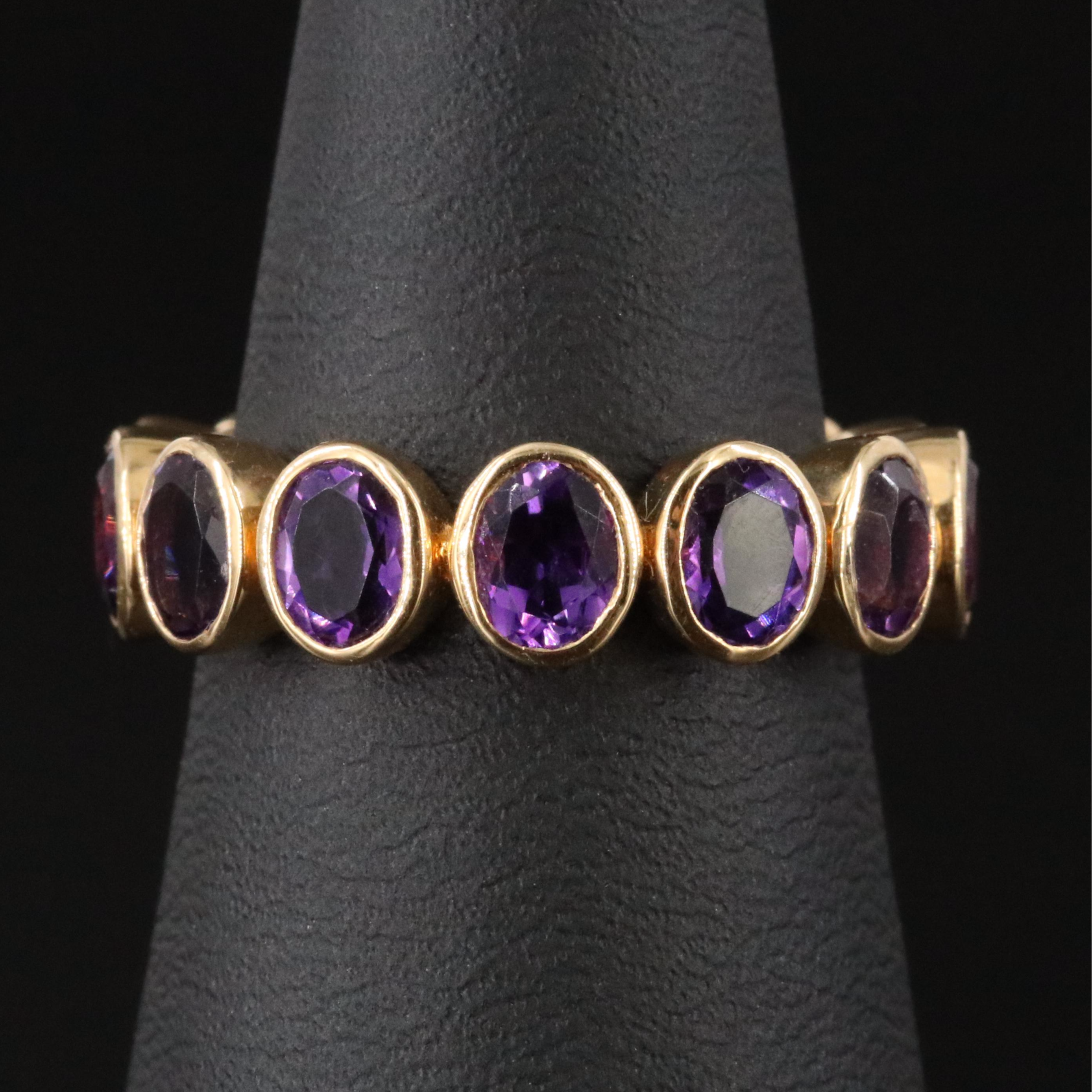 18K Amethyst Eternity Band