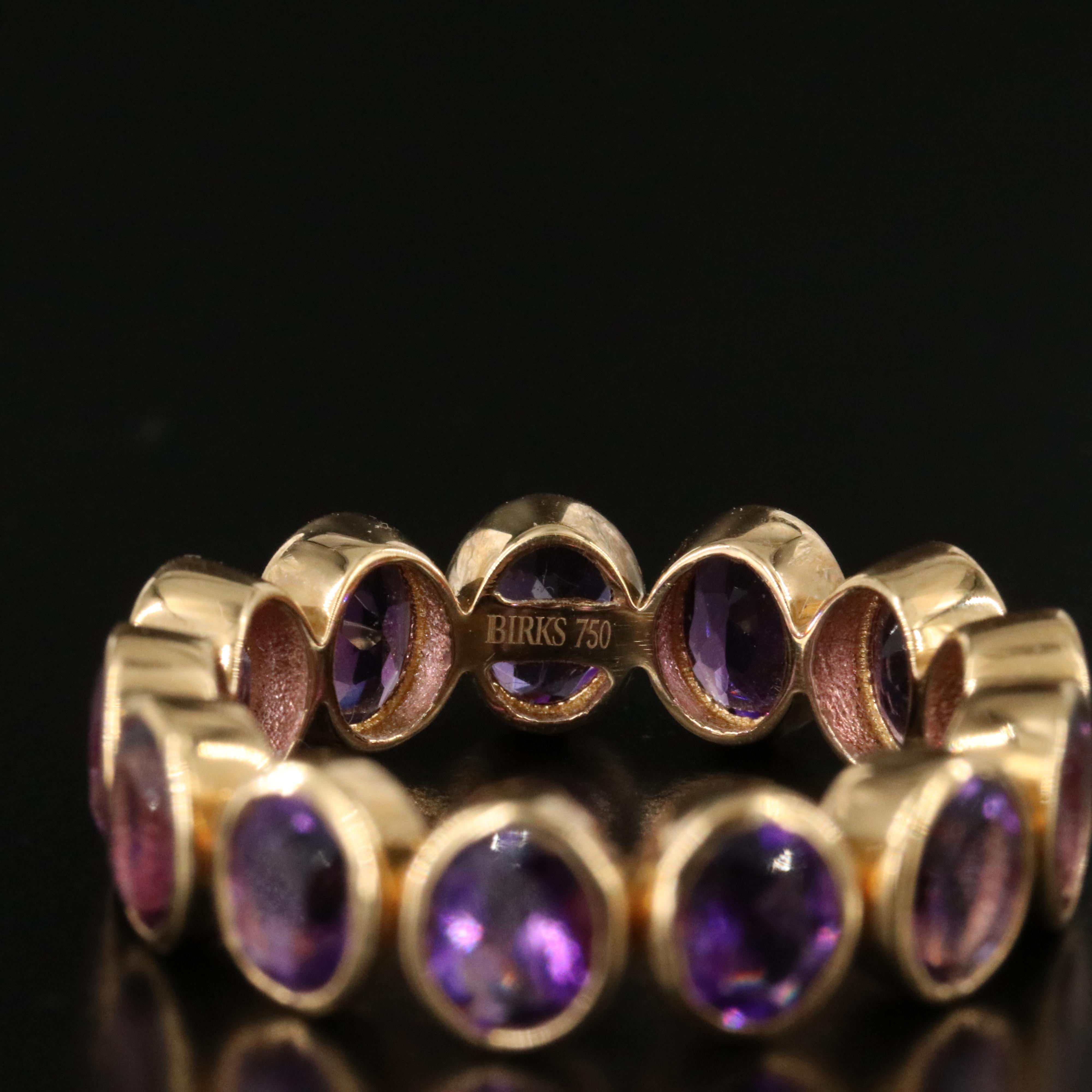 18K Amethyst Eternity Band
