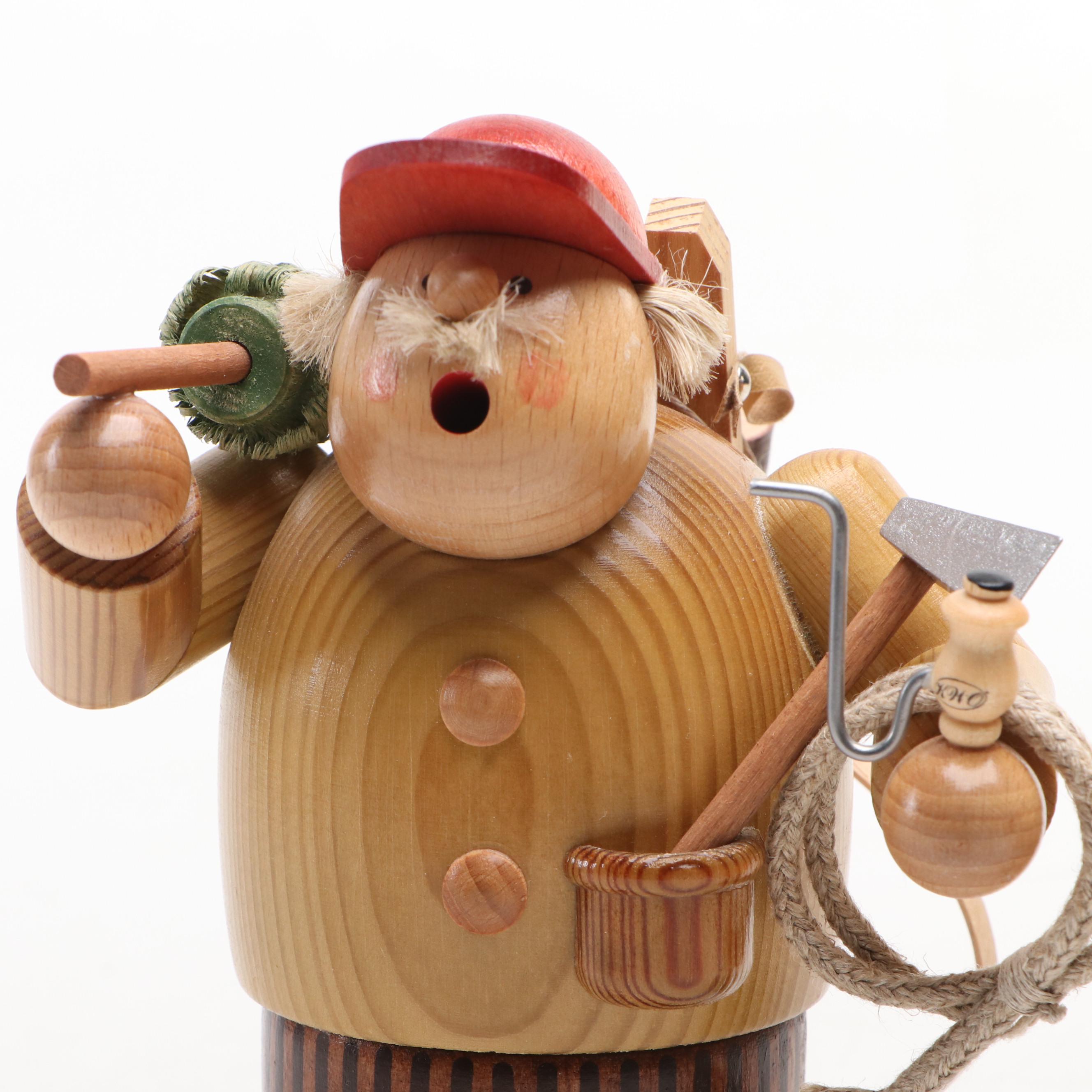 Seiffener Volkskunst German Wood Christmas Incense Smokers
