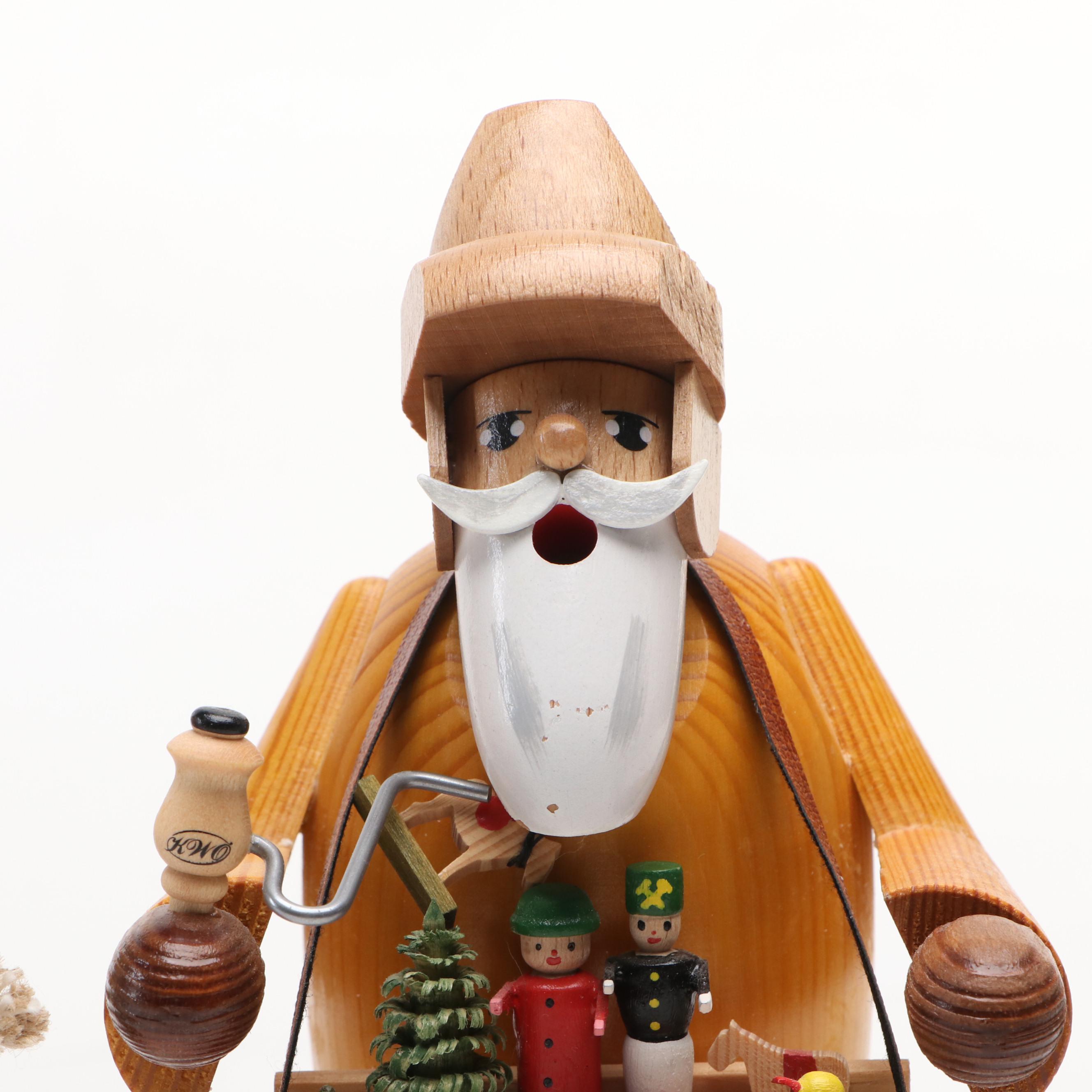 Seiffener Volkskunst German Wood Christmas Incense Smokers