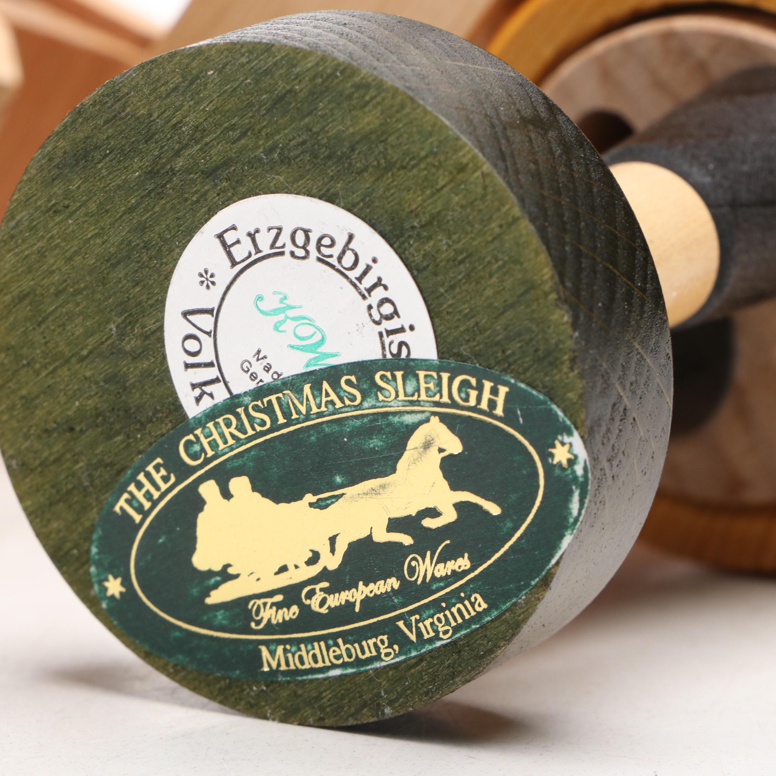 Seiffener Volkskunst German Wood Christmas Incense Smokers