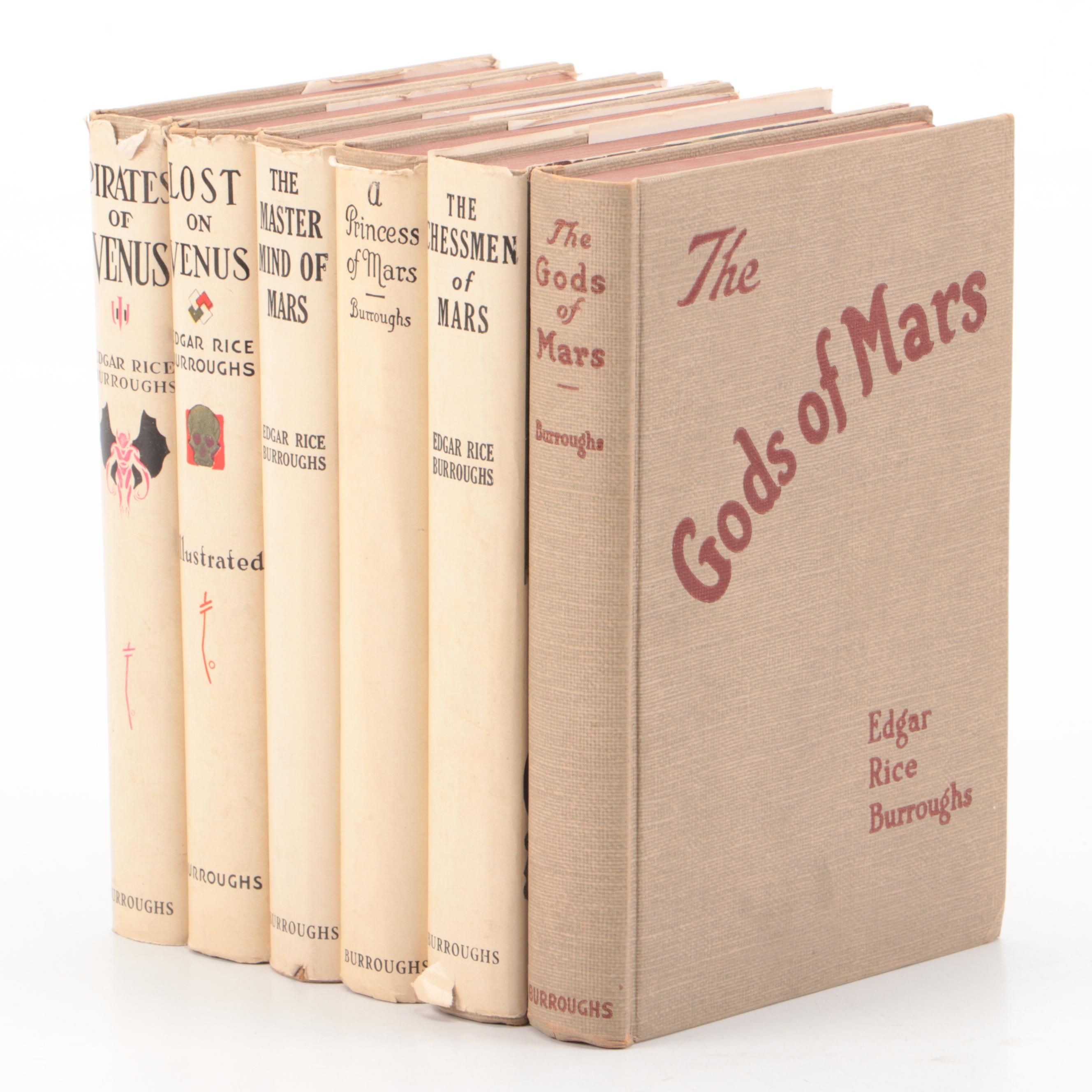 "A Princess of Mars" and More Books by Edgar Rice Burroughs, Mid-20th Century