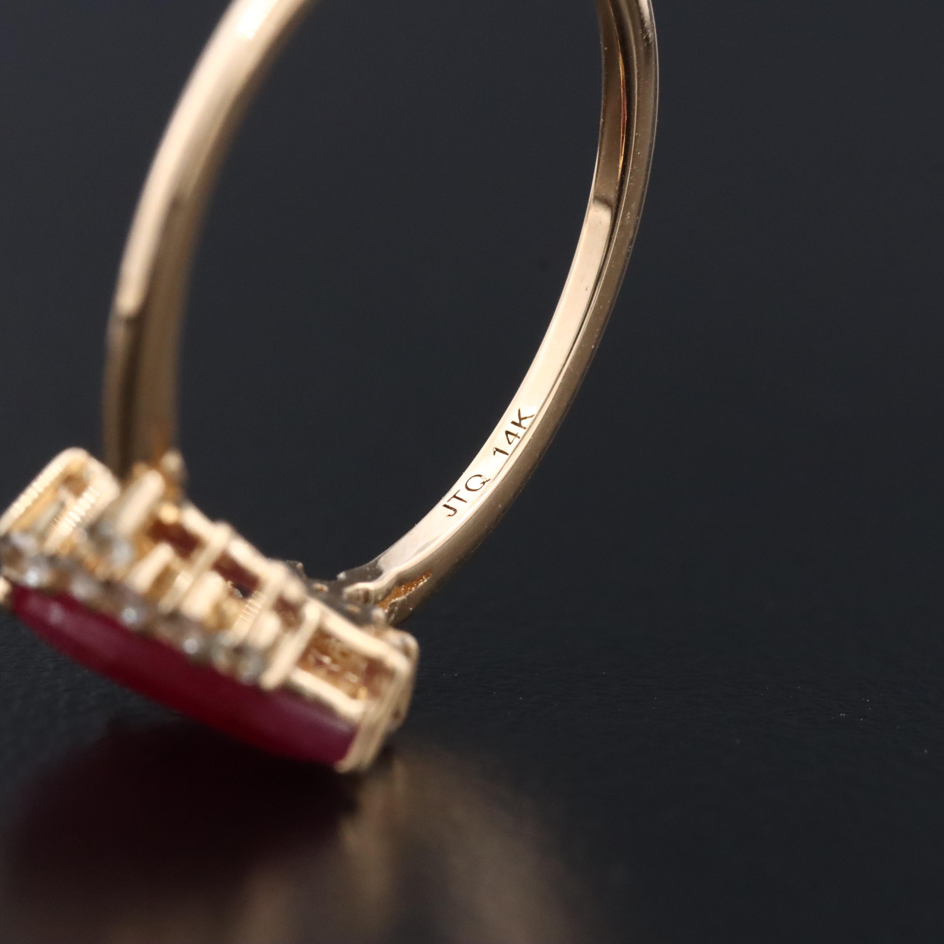 14K Filled Corundum and White Topaz Ring