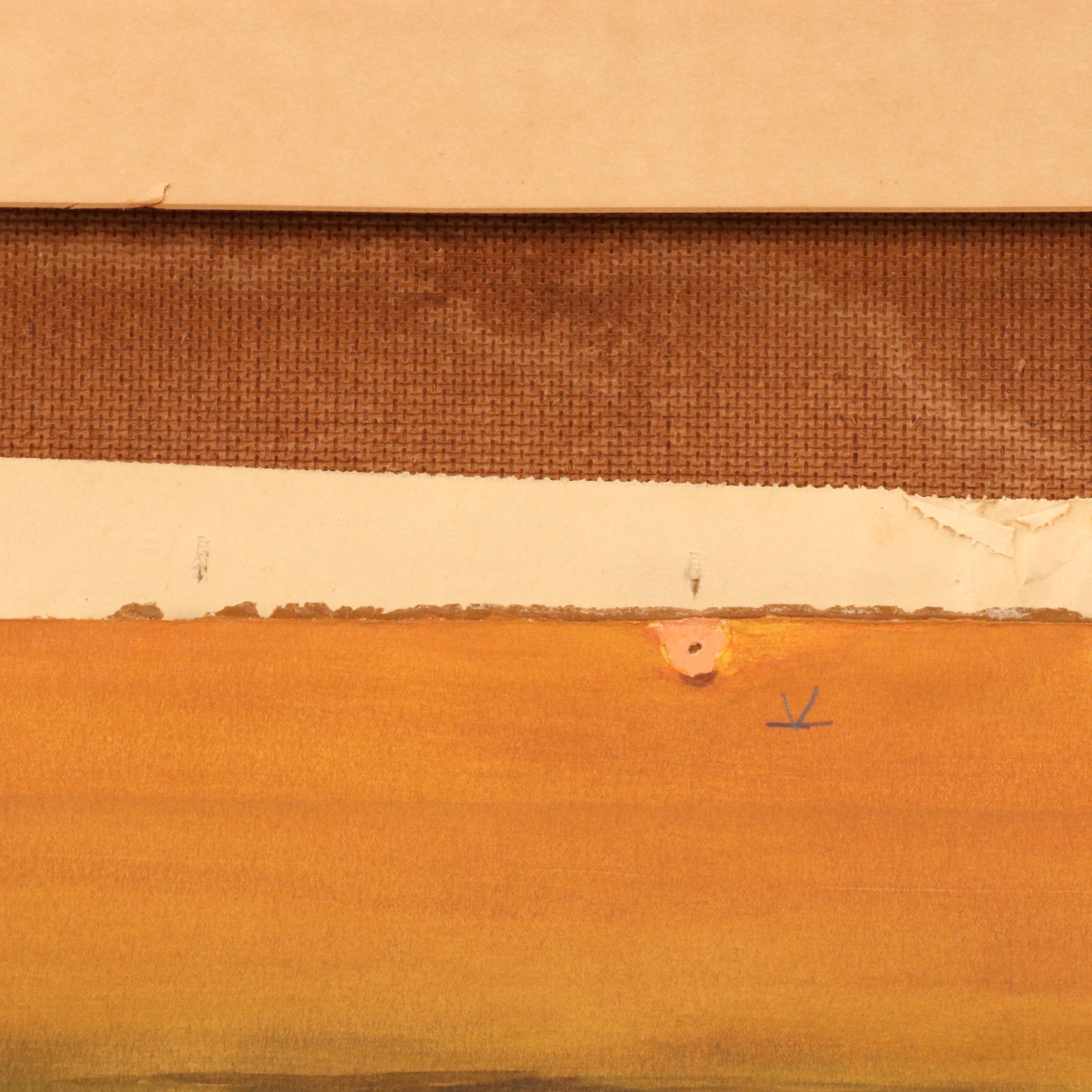 Mid Century Modern Mixed Media Drawing of Figures, 1960