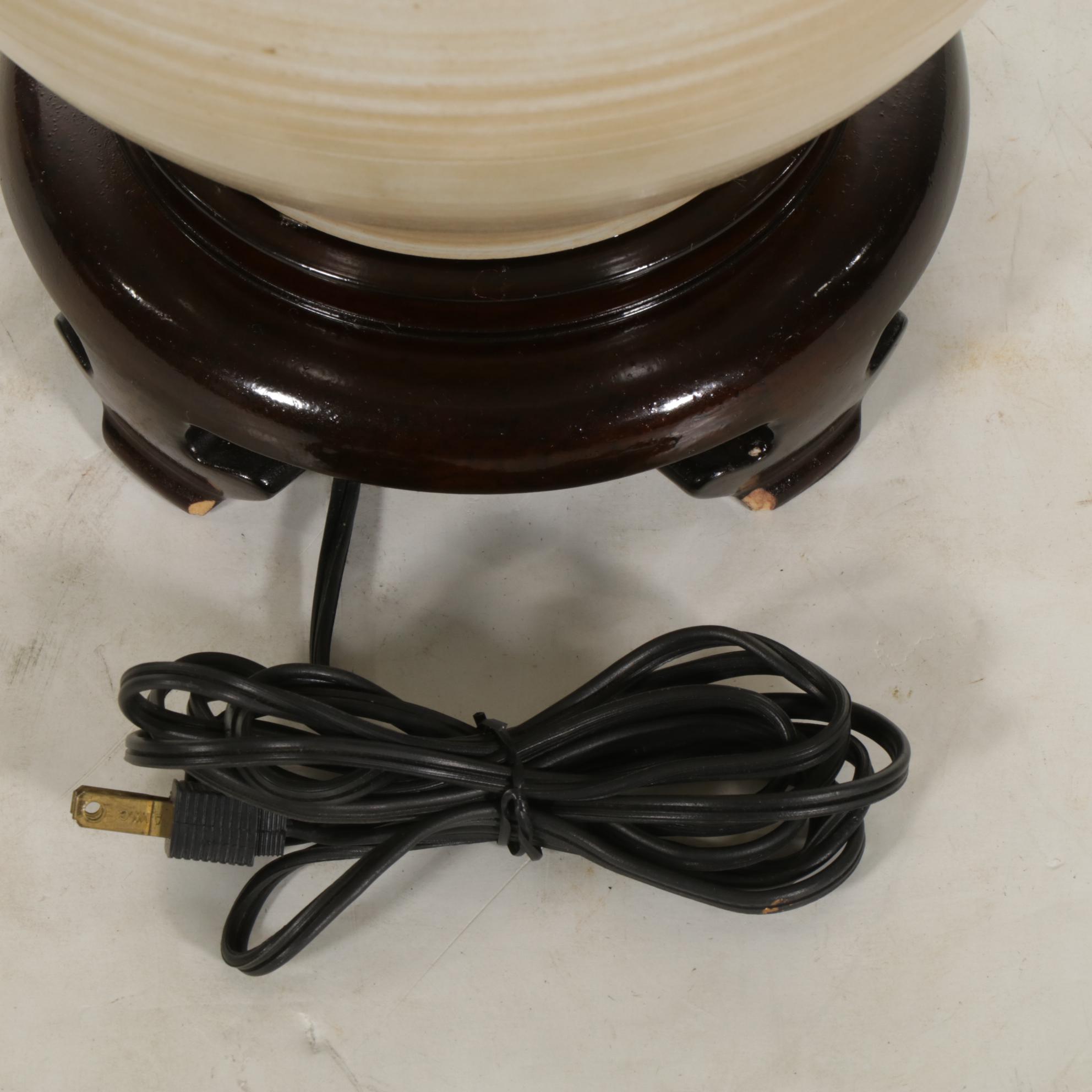 Wildwood Lamps Chinese Ginger Jar Table Lamp with Pleated Silk Shade
