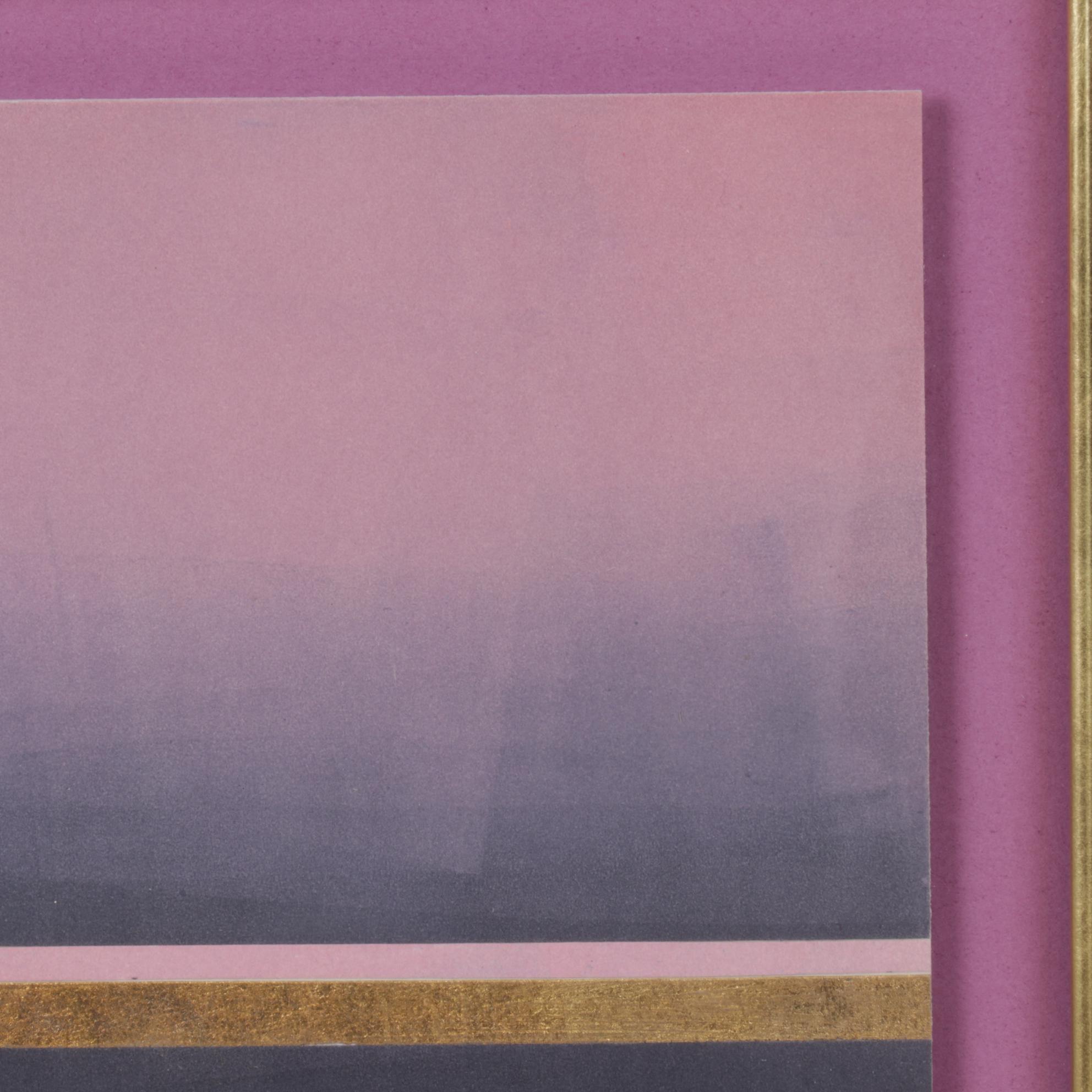 E. Dean Abstract Color Block Mixed Media Painting