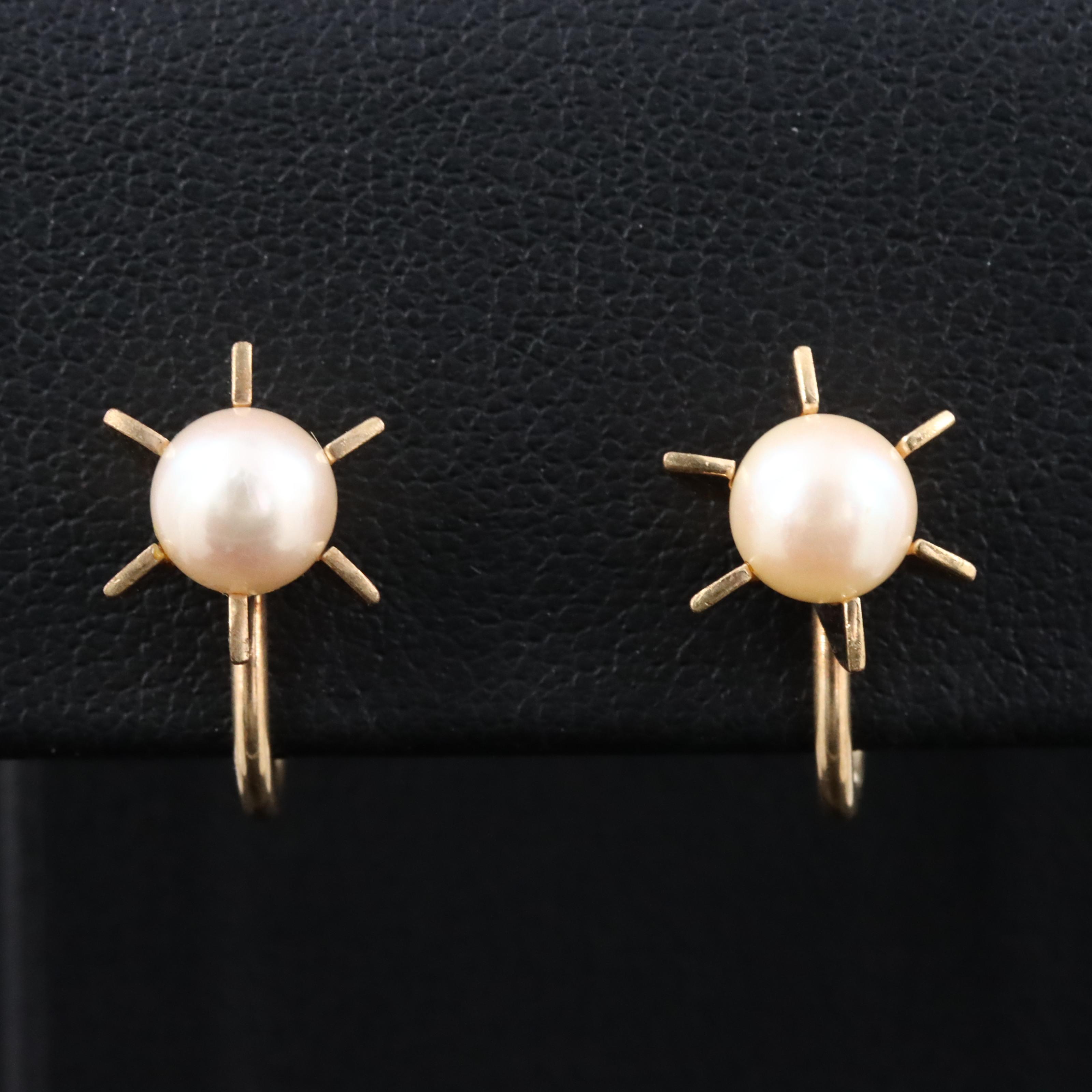 Gold-Filled Pearl Earrings