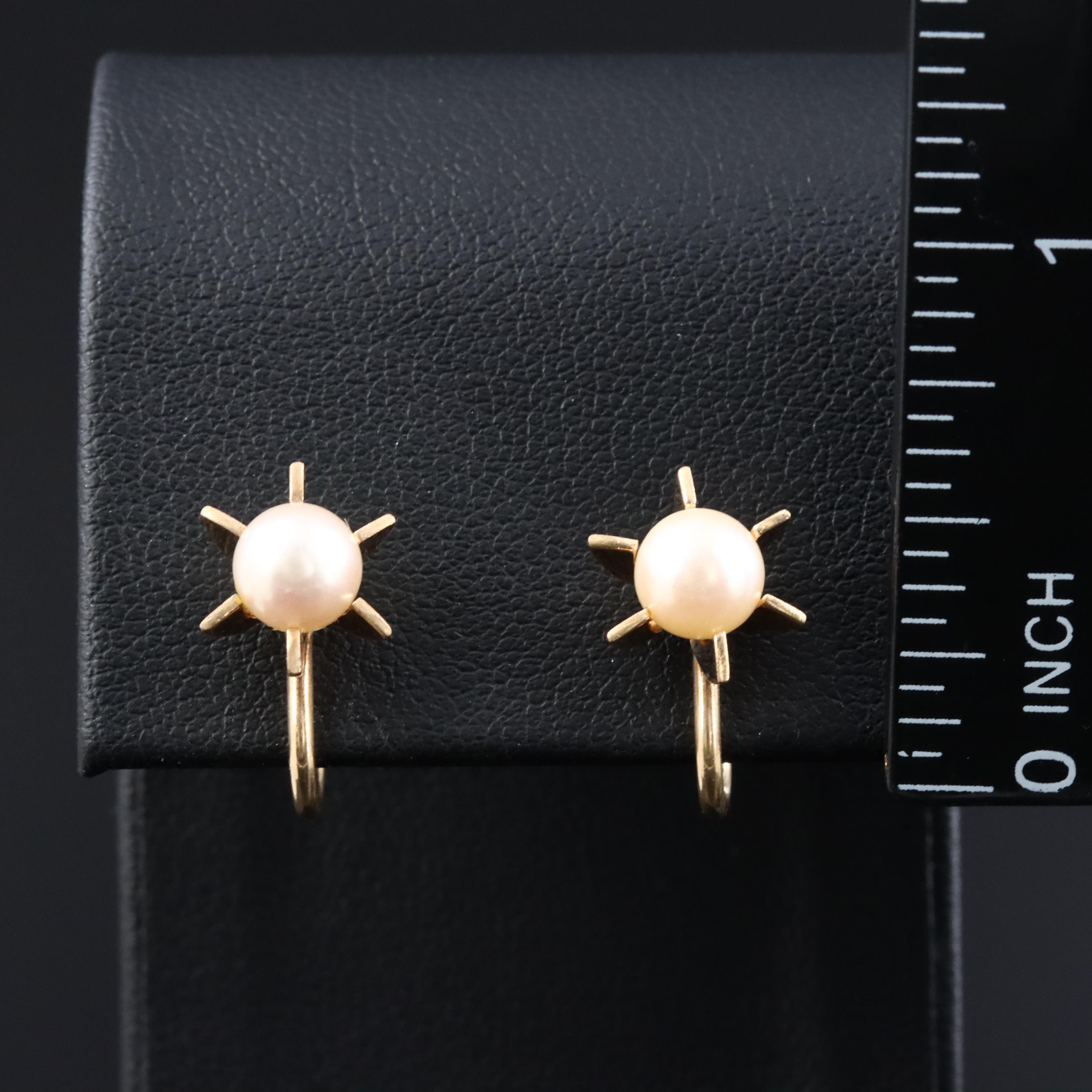Gold-Filled Pearl Earrings