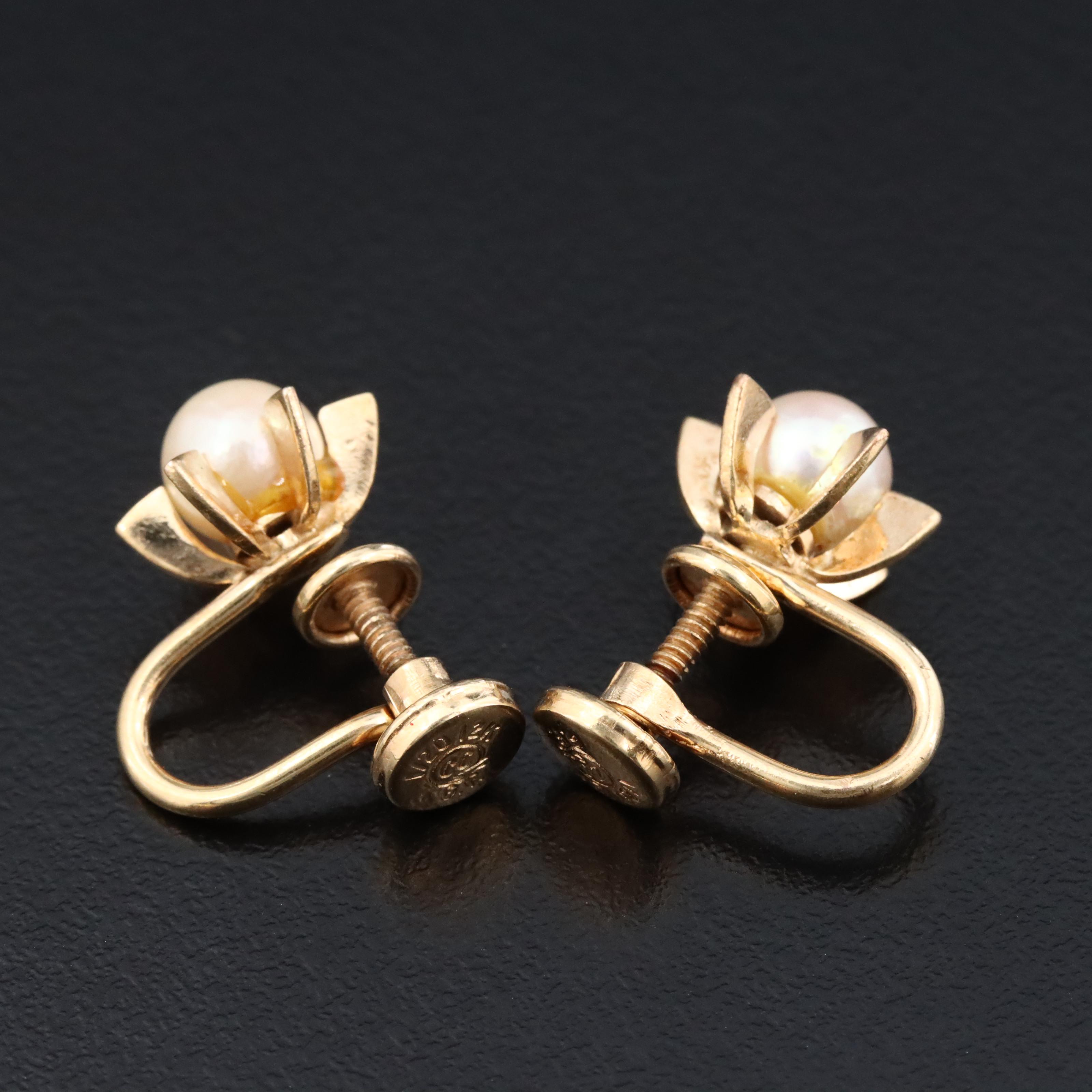 Gold-Filled Pearl Earrings