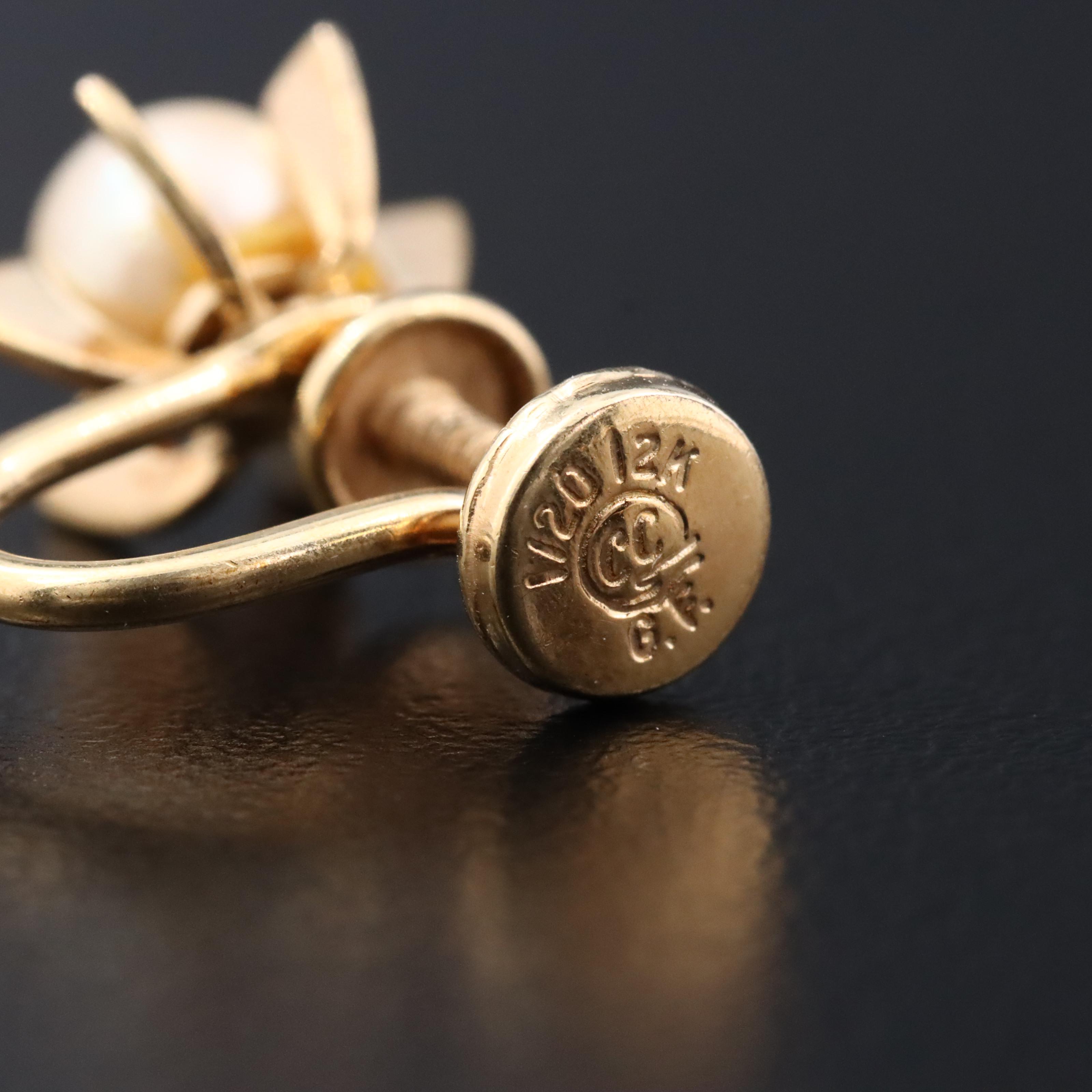 Gold-Filled Pearl Earrings