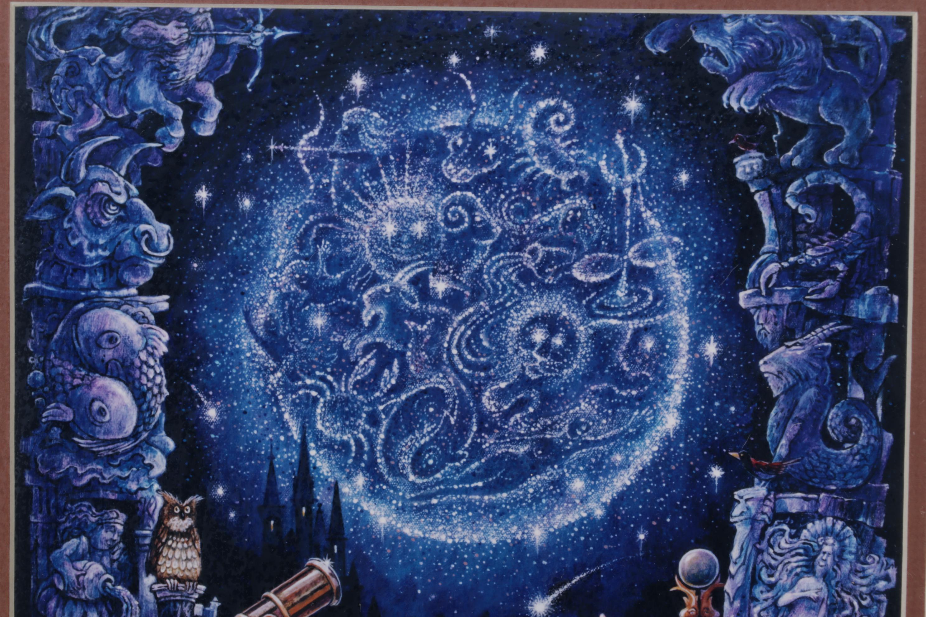 Bill Bell Whimsical Giclée Print "The Astrologer"