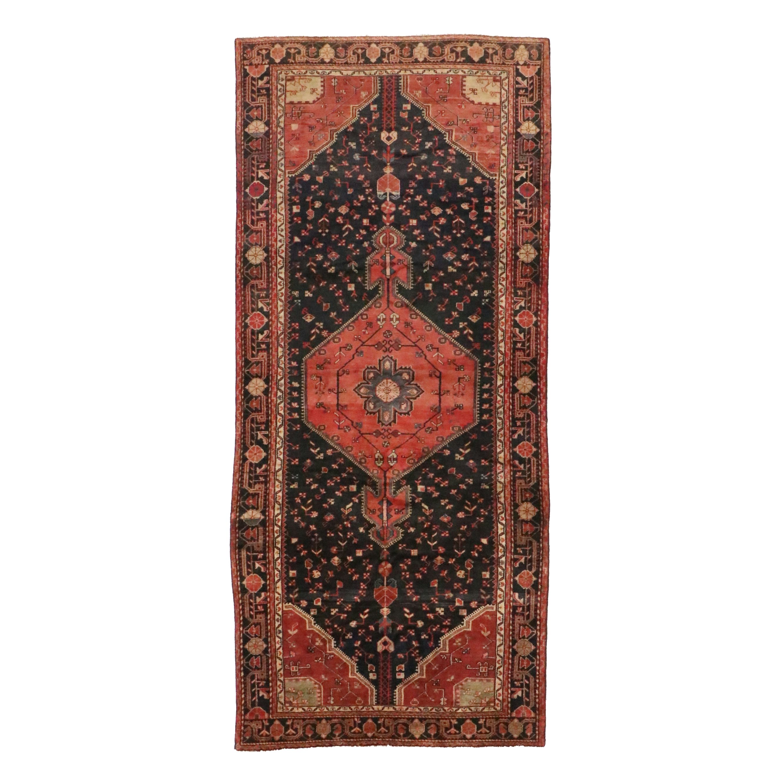 4'9 x 10'7 Hand-Knotted Persian Hamadan Long Rug